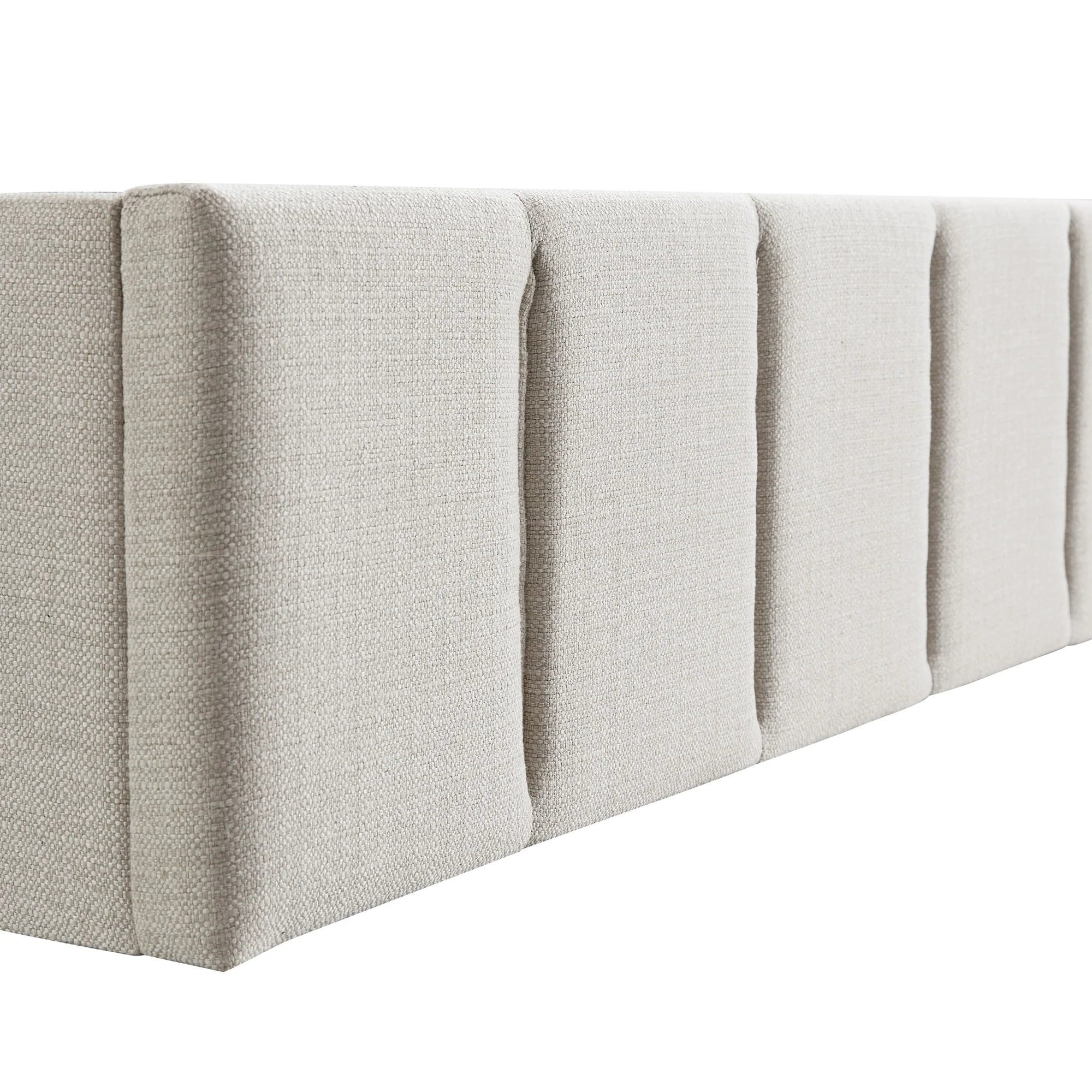 Hana Ottoman Storage Bed, Ivory Weave Fabric - Image 17