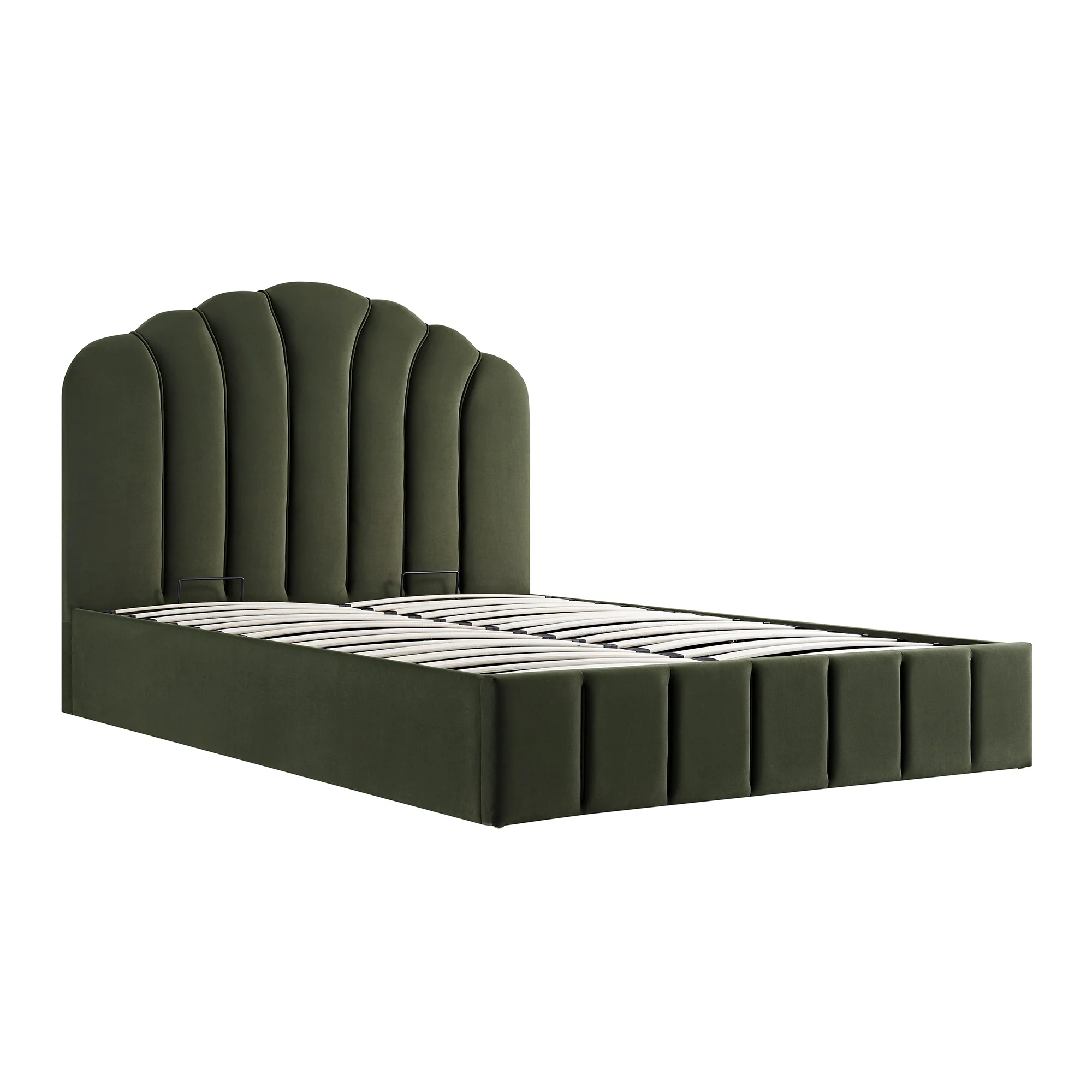 Hana Ottoman Storage Bed, Moss Green Velvet - Image 7