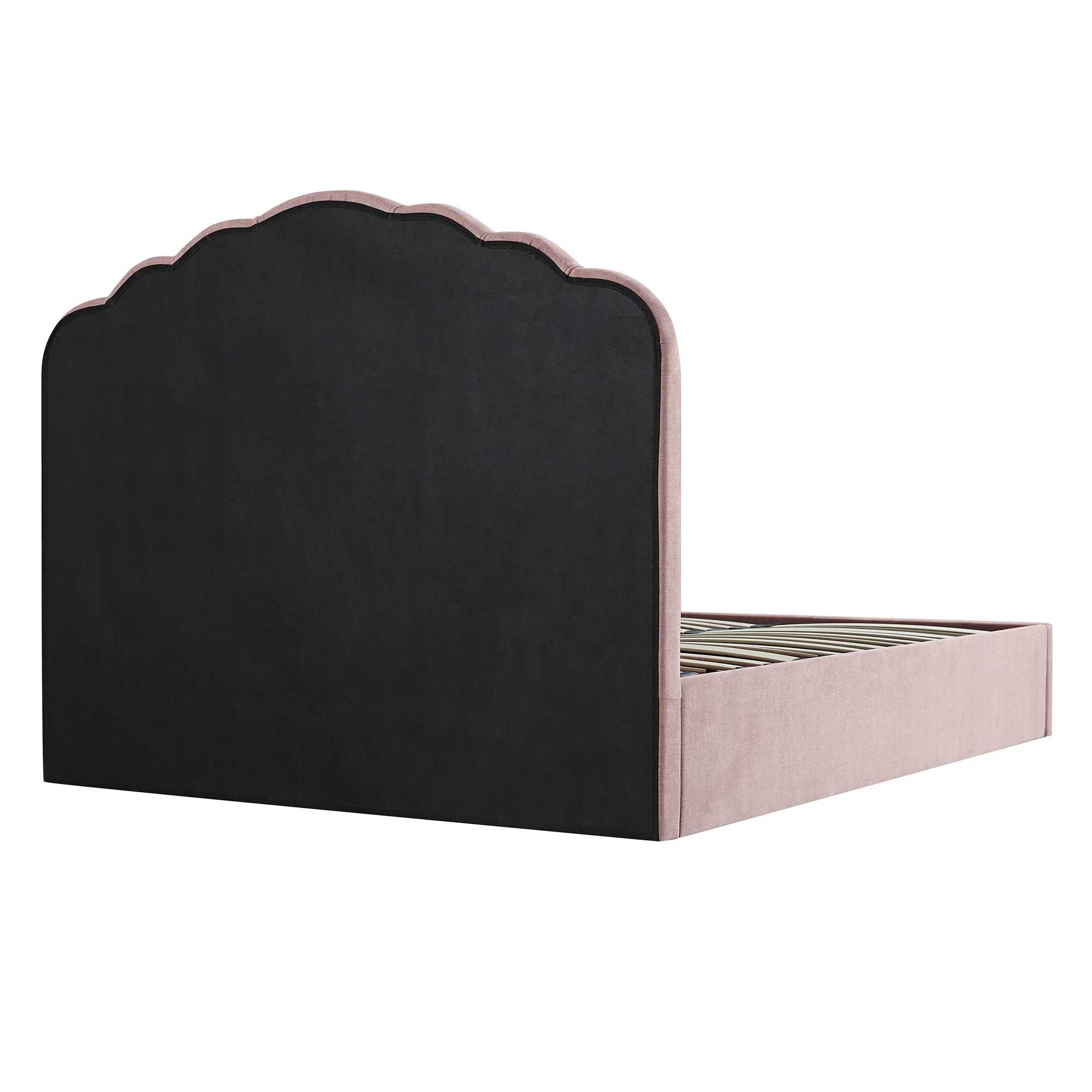 Hana Ottoman Storage Bed, Petal Pink Chenille - Image 14