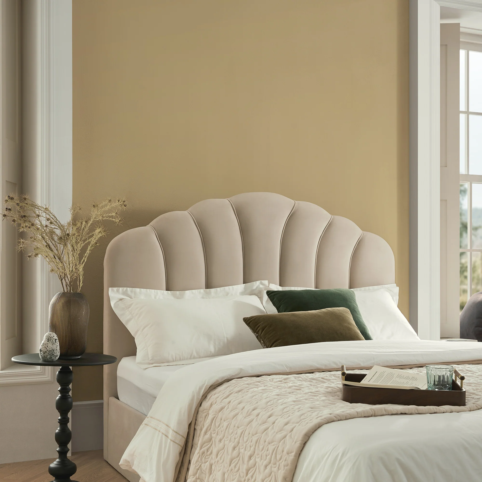 Hana Ottoman Storage Bed, Warm Stone Velvet - Image 4