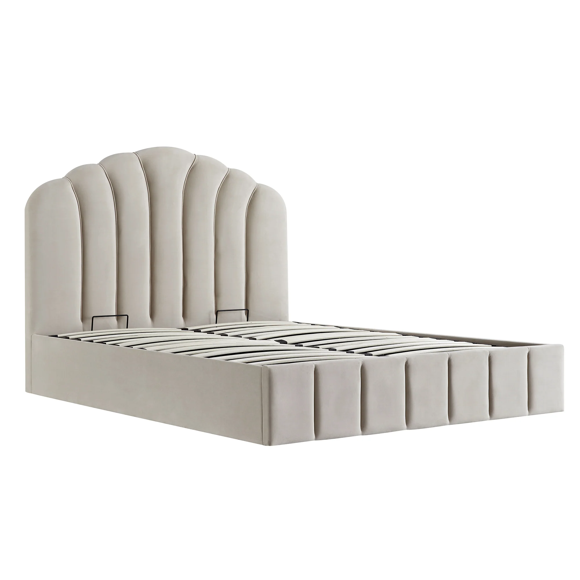 Hana Ottoman Storage Bed, Warm Stone Velvet - Image 7