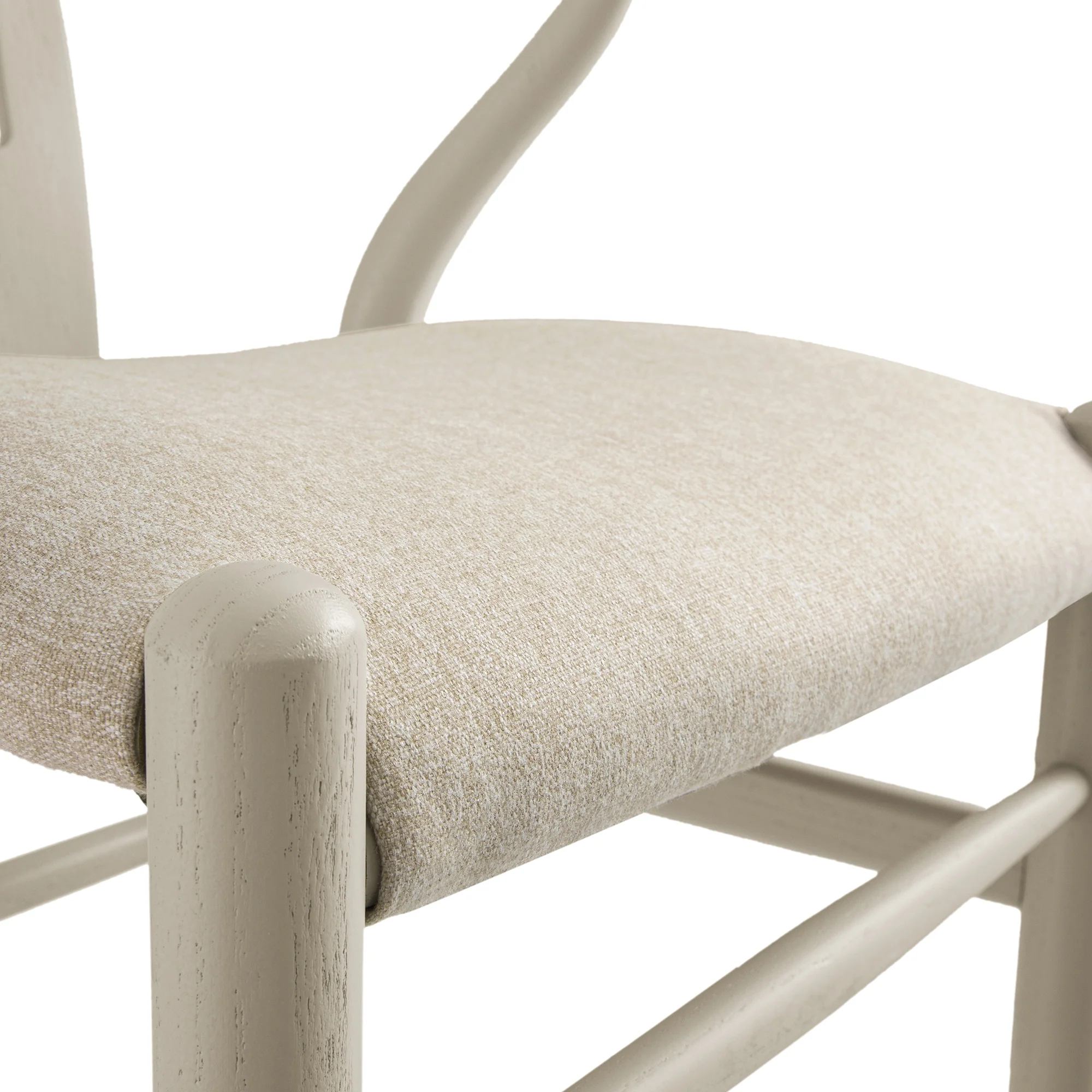 Hansel Bar Stool, Taupe Frame with Oatmeal Fabric Seat - Image 10