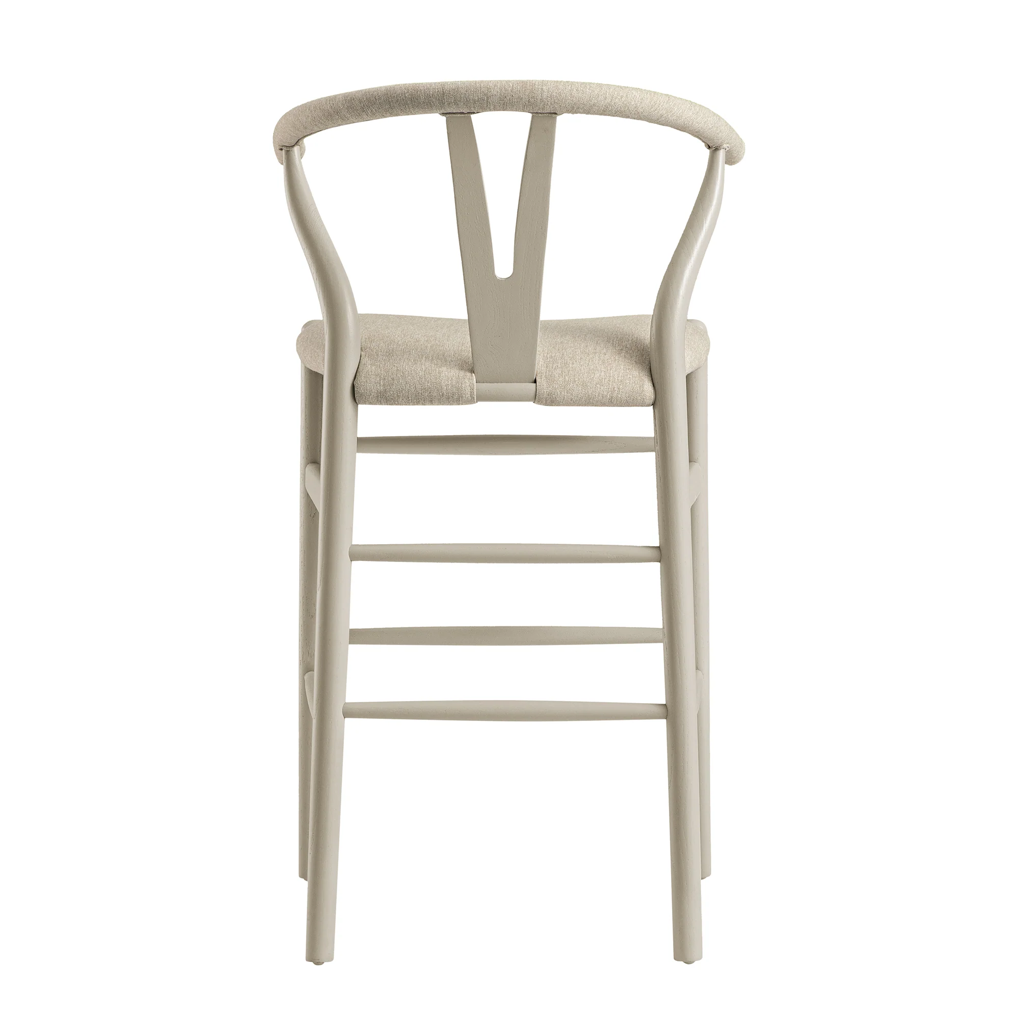 Hansel Counter Stool, Taupe Frame with Oatmeal Fabric Seat - Image 11