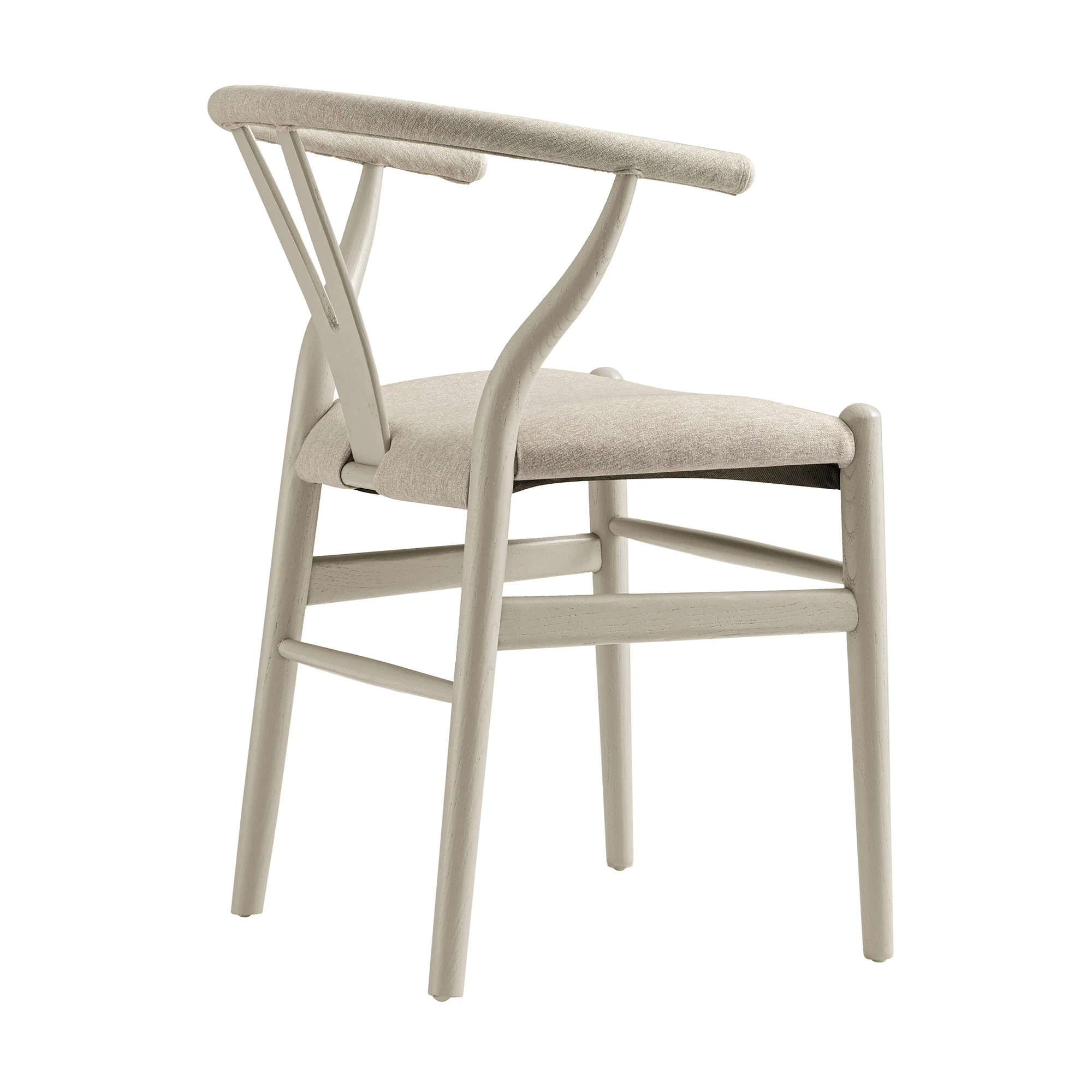 Hansel Upholstered Dining Chair, Taupe Frame with Oatmeal Fabric - Image 9