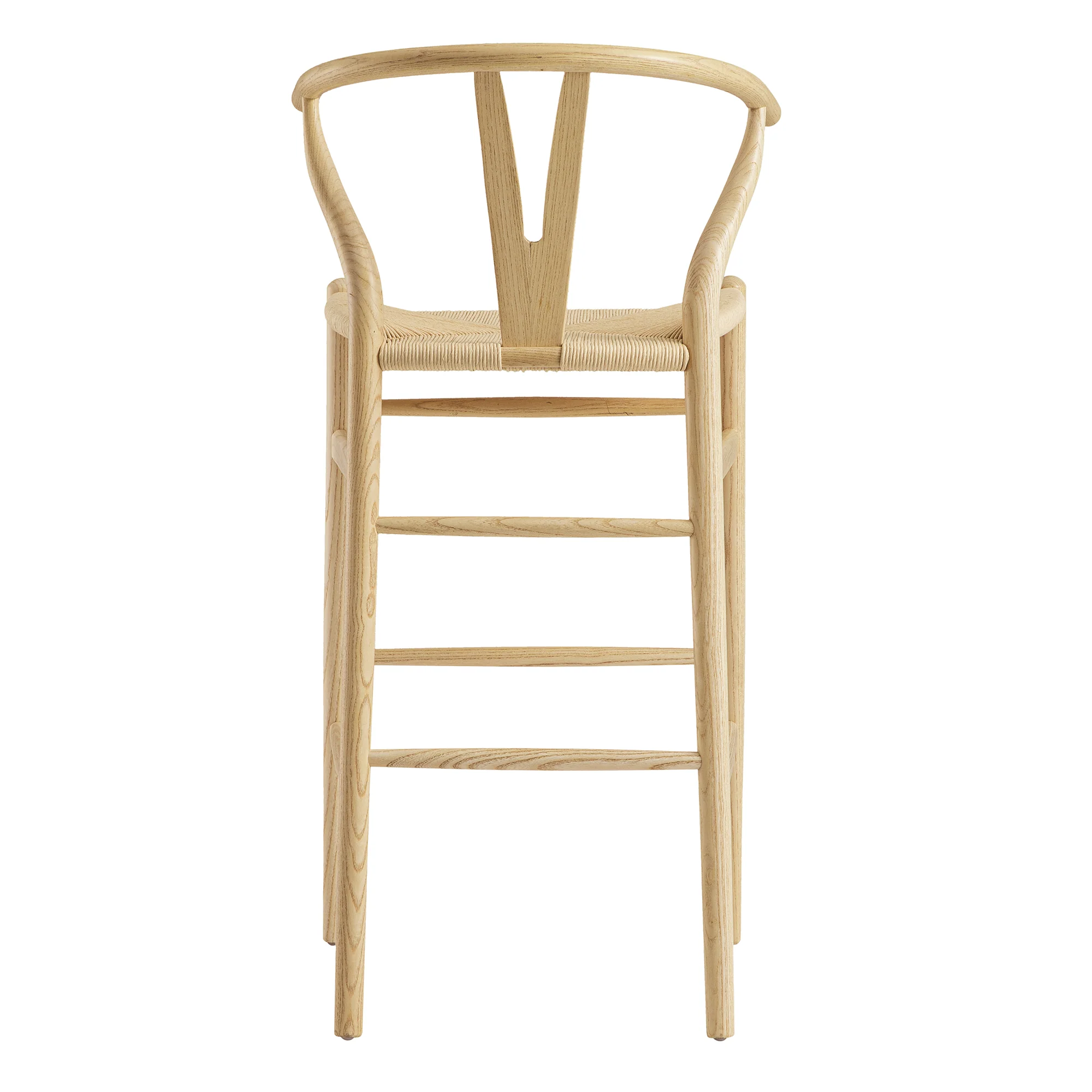 Hansel Wooden Natural Weave Bar Stool, Natural Frame - Image 7