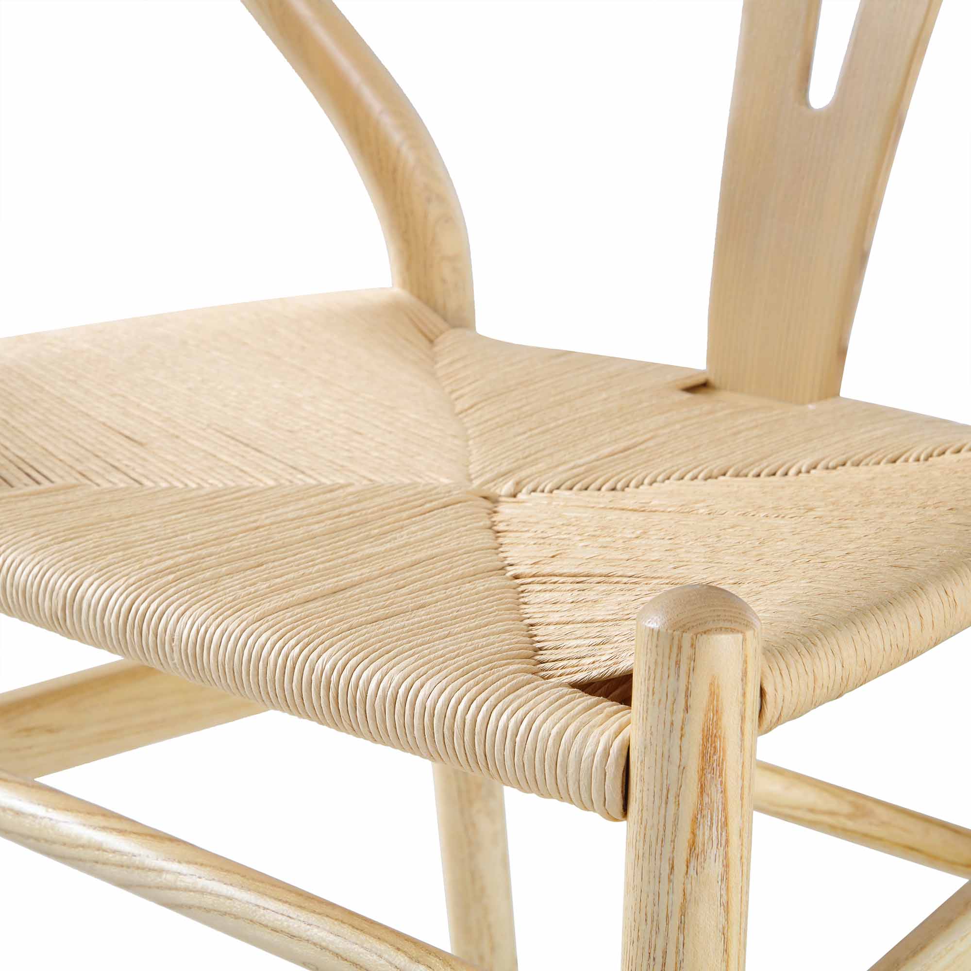 Hansel Wooden Natural Weave Counter Stool, Natural Frame - Image 11
