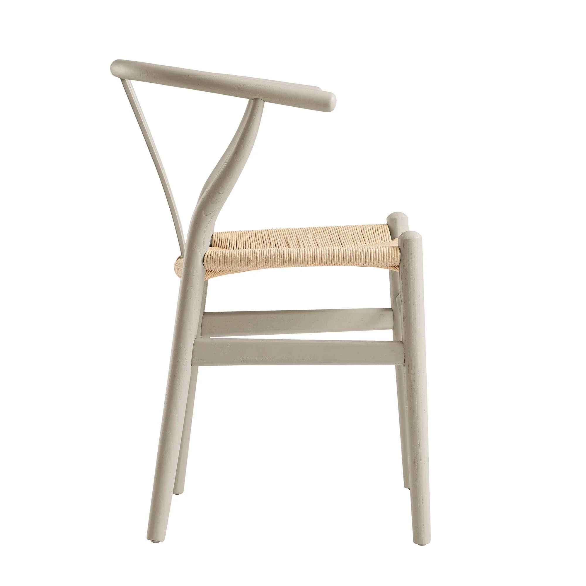 Hansel Wooden Natural Weave Dining Chair, Light Taupe Colour Frame - Image 8