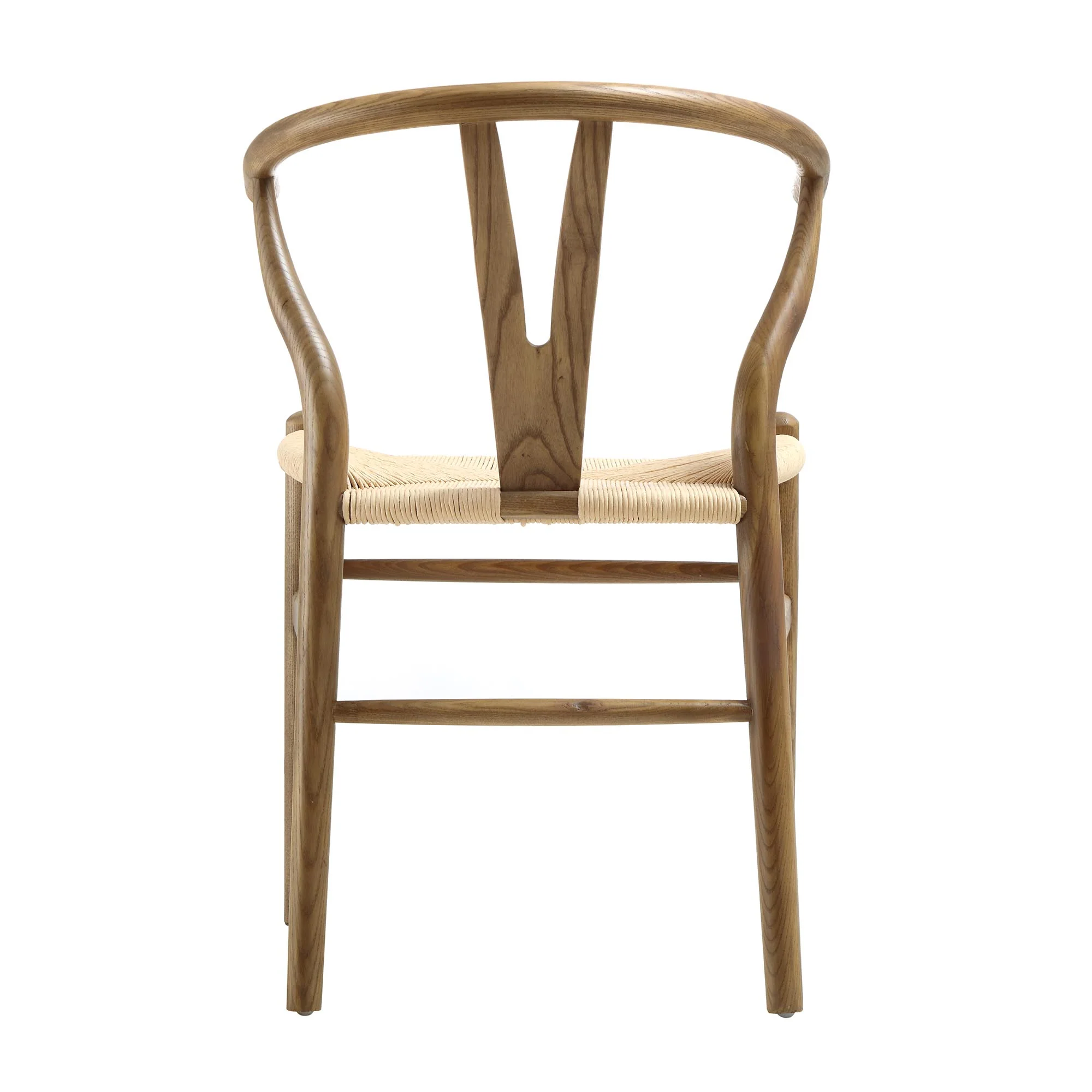Hansel Wooden Natural Weave Dining Chair, Light Walnut Colour Frame - Image 7