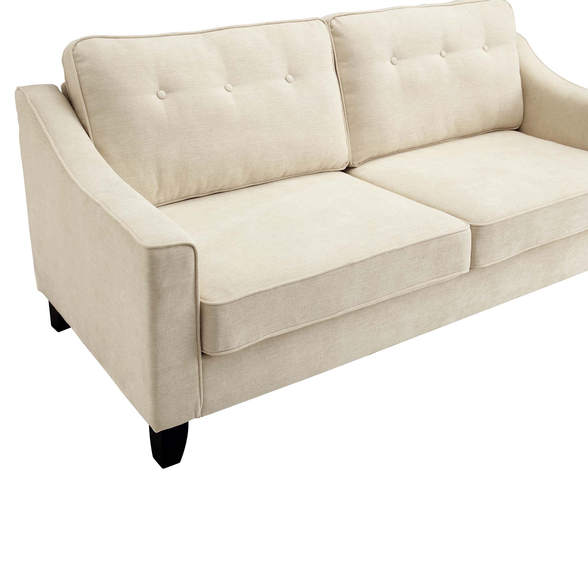 Harper  2-Seater Slope Arm Beige Woven Fabric Sofa - Image 11