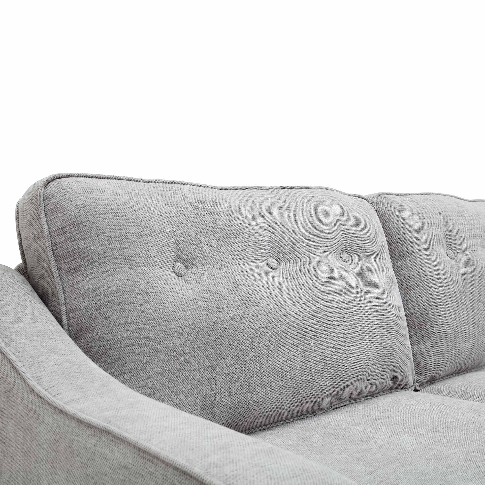 Harper 2-Seater Slope Arm Grey Woven Fabric Sofa - Image 10