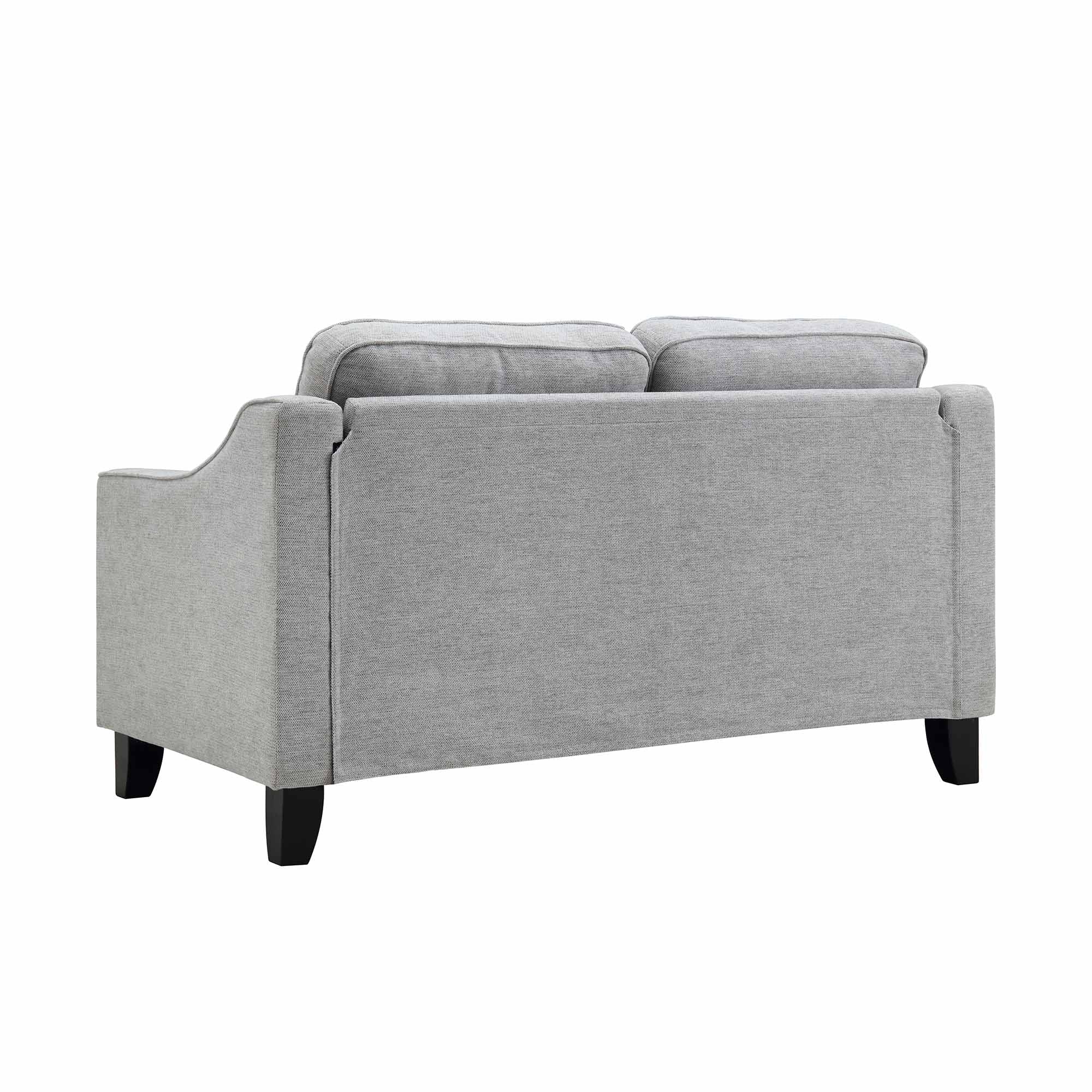 Harper 2-Seater Slope Arm Grey Woven Fabric Sofa - Image 7