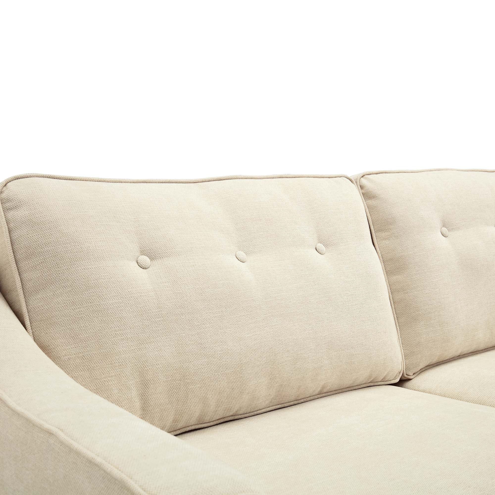 Harper 3-Seater Slope Arm Beige Woven Fabric Sofa - Image 10