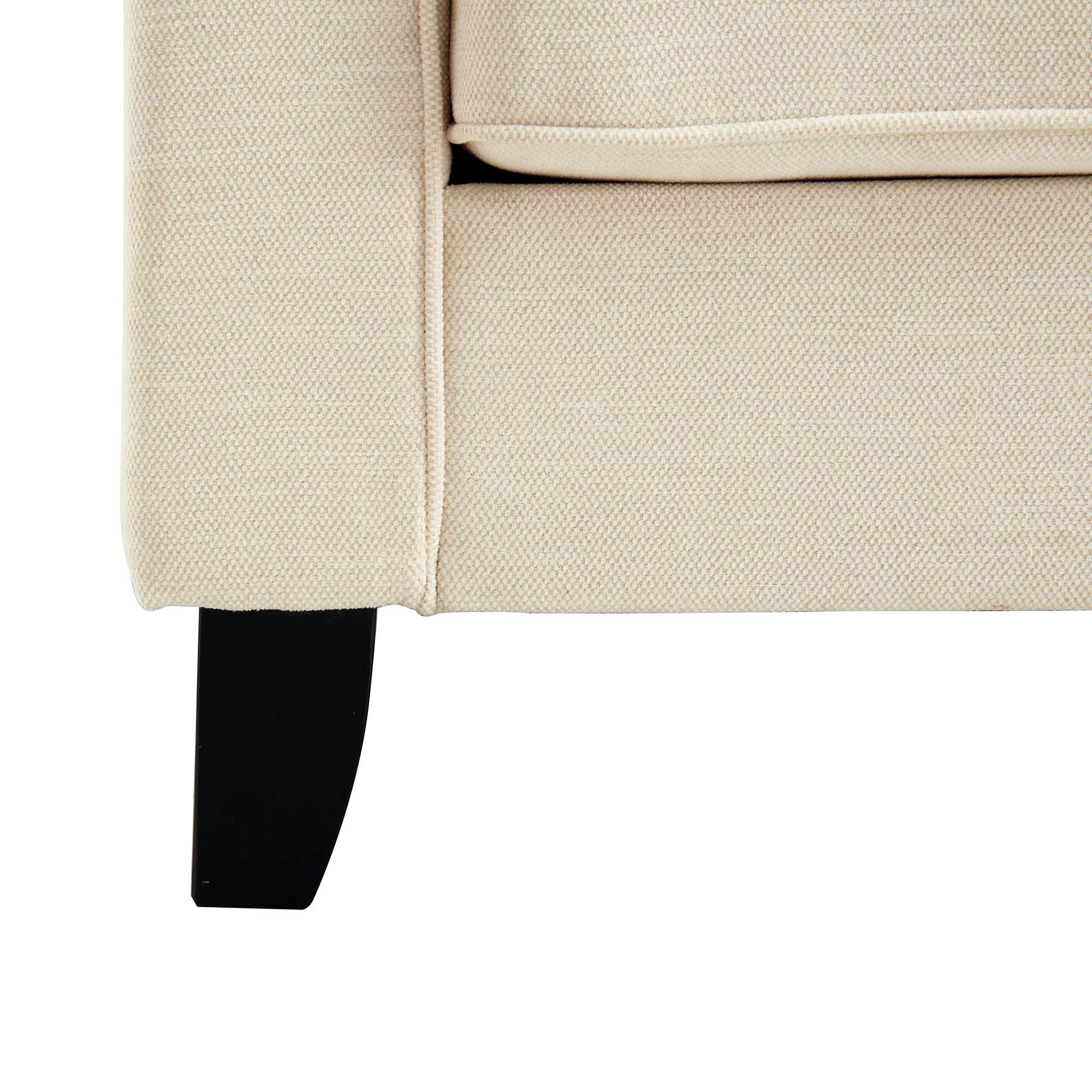 Harper 3-Seater Slope Arm Beige Woven Fabric Sofa - Image 12