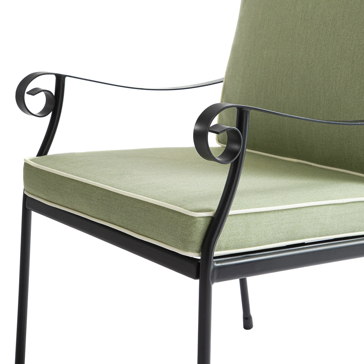 Haymes Indoor and Outdoor Metal 6-Seater Round Dining Set, Reseda Green - Image 14