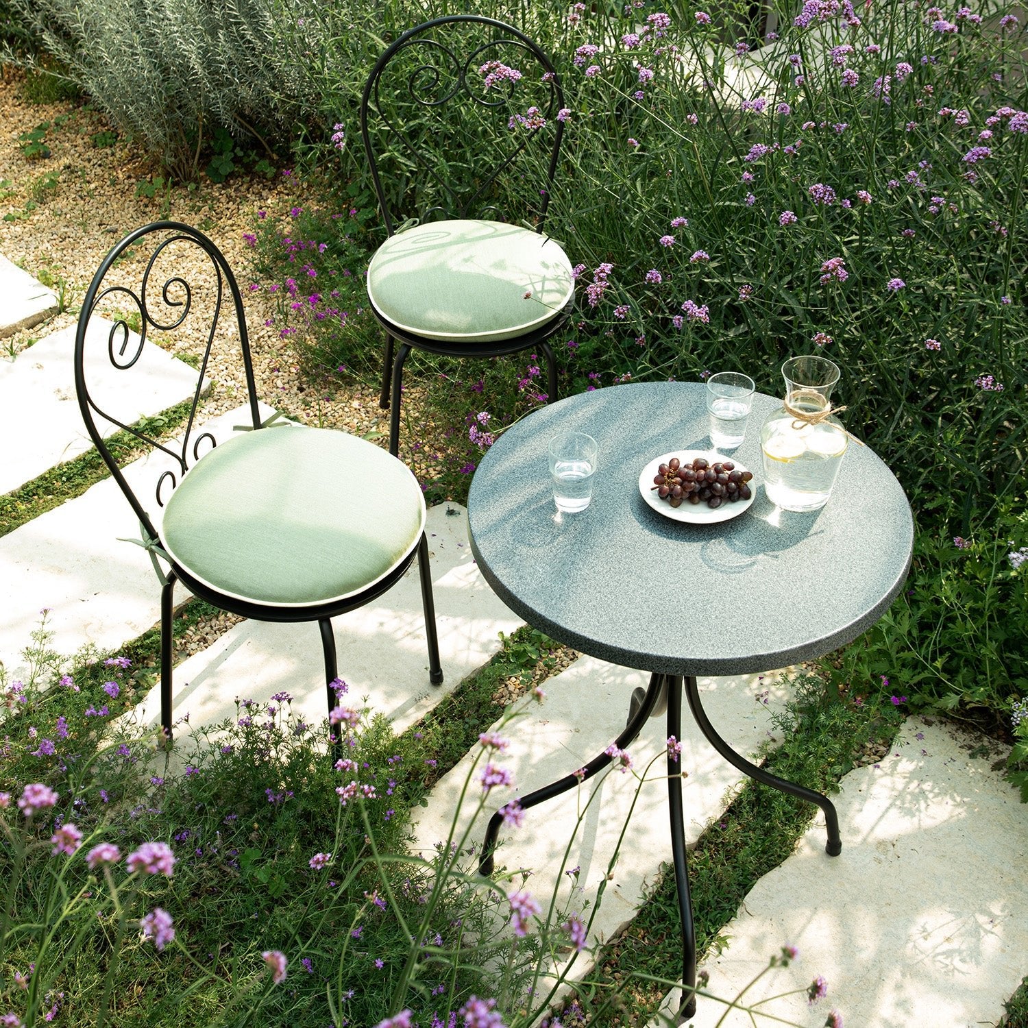Haymes Metal Indoor and Outdoor Bistro Set, Reseda Green - Image 3