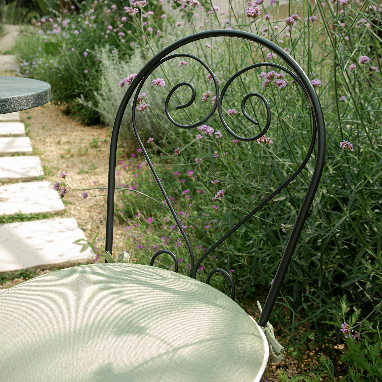 Haymes Metal Indoor and Outdoor Bistro Set, Reseda Green - Image 6