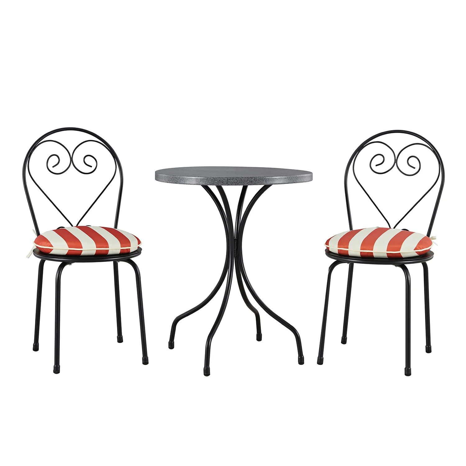 Haymes Metal Indoor and Outdoor Bistro Set, Scarlet Stripe - Image 10
