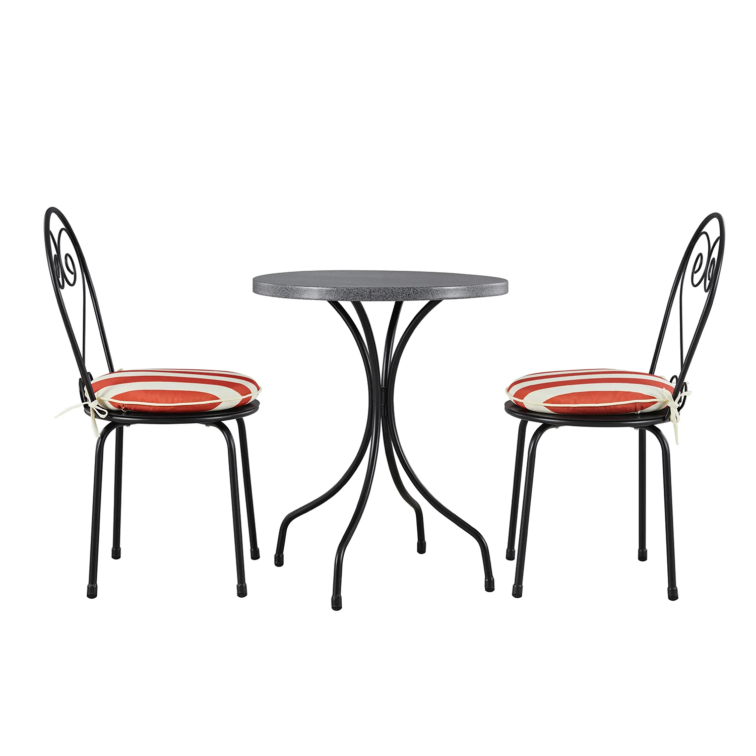 Haymes Metal Indoor and Outdoor Bistro Set, Scarlet Stripe - Image 11