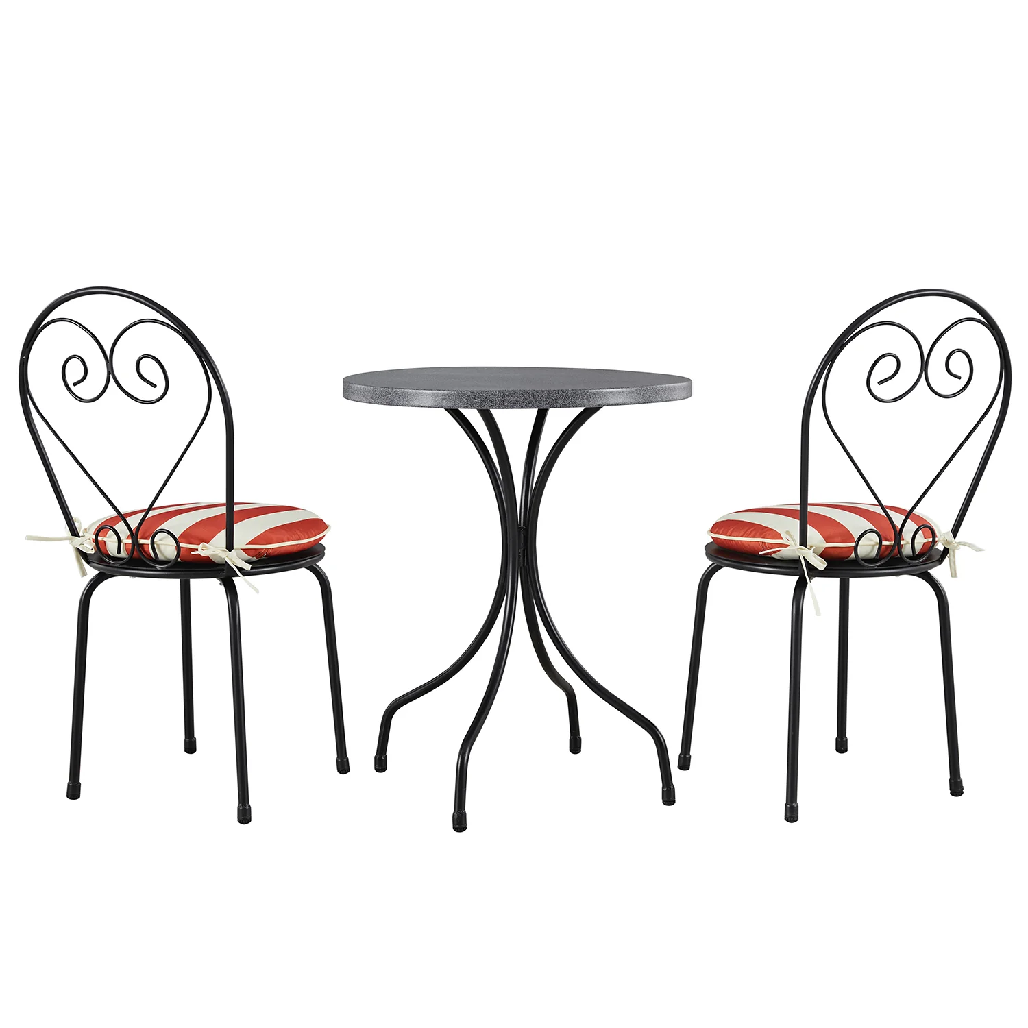 Haymes Metal Indoor and Outdoor Bistro Set, Scarlet Stripe - Image 13