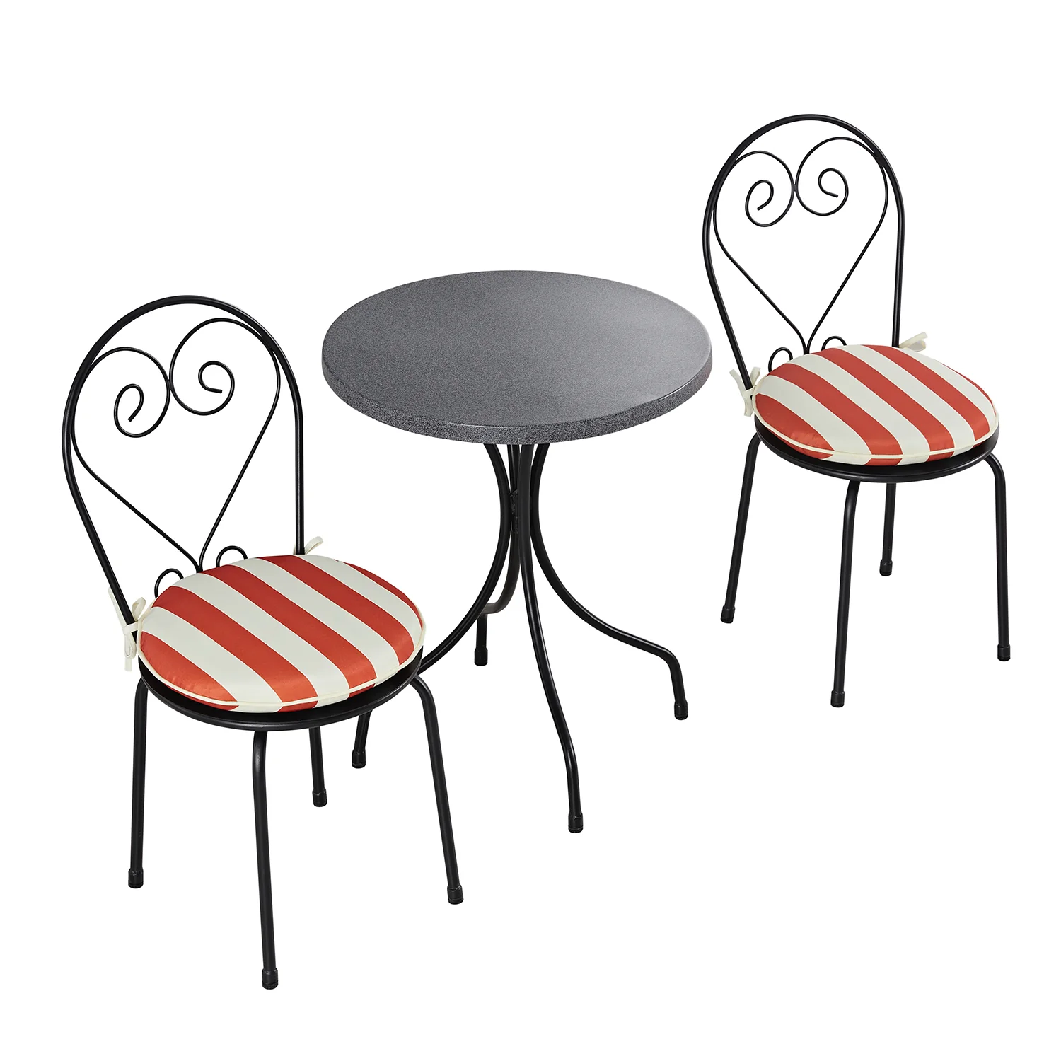 Haymes Metal Indoor and Outdoor Bistro Set, Scarlet Stripe - Image 14
