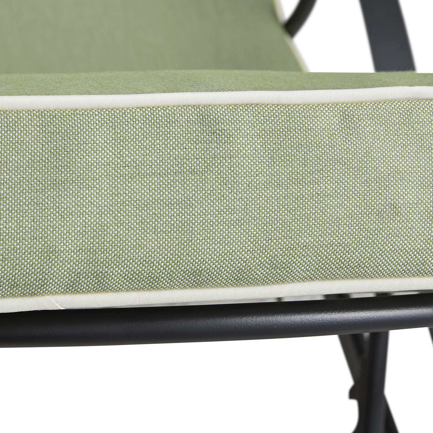 Haymes Metal Sun Lounger with Wheels, Reseda Green - Image 8