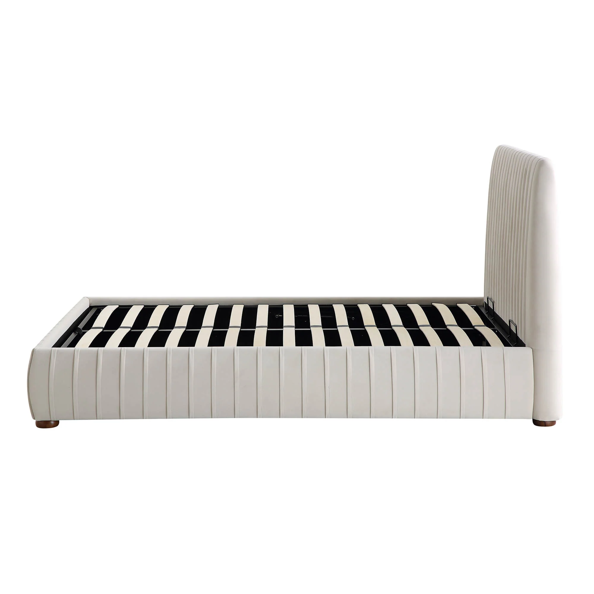 Helia Pleated Ottoman Storage Bed, Champagne Velvet - Image 10