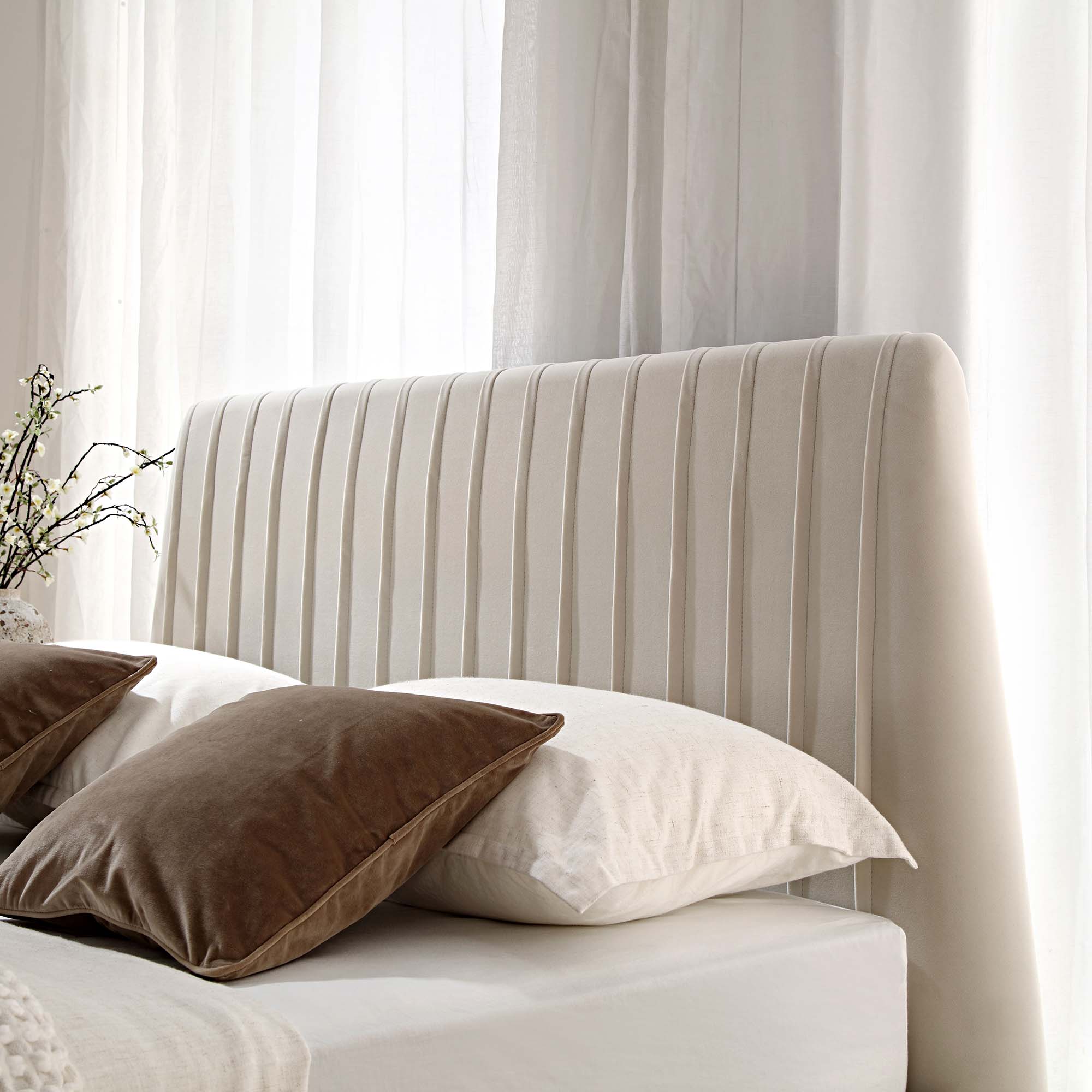 Helia Pleated Ottoman Storage Bed, Champagne Velvet - Image 4