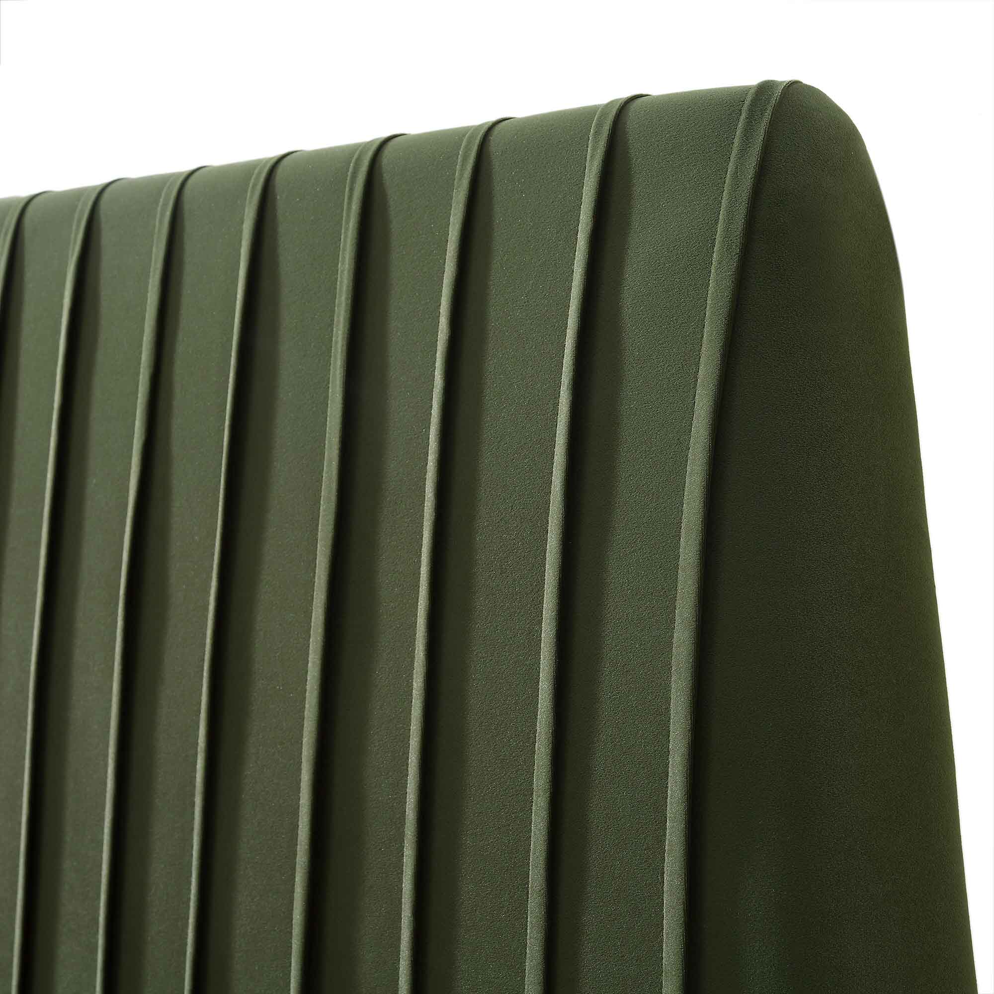Helia Pleated Ottoman Storage Bed, Moss Green Velvet - Image 13