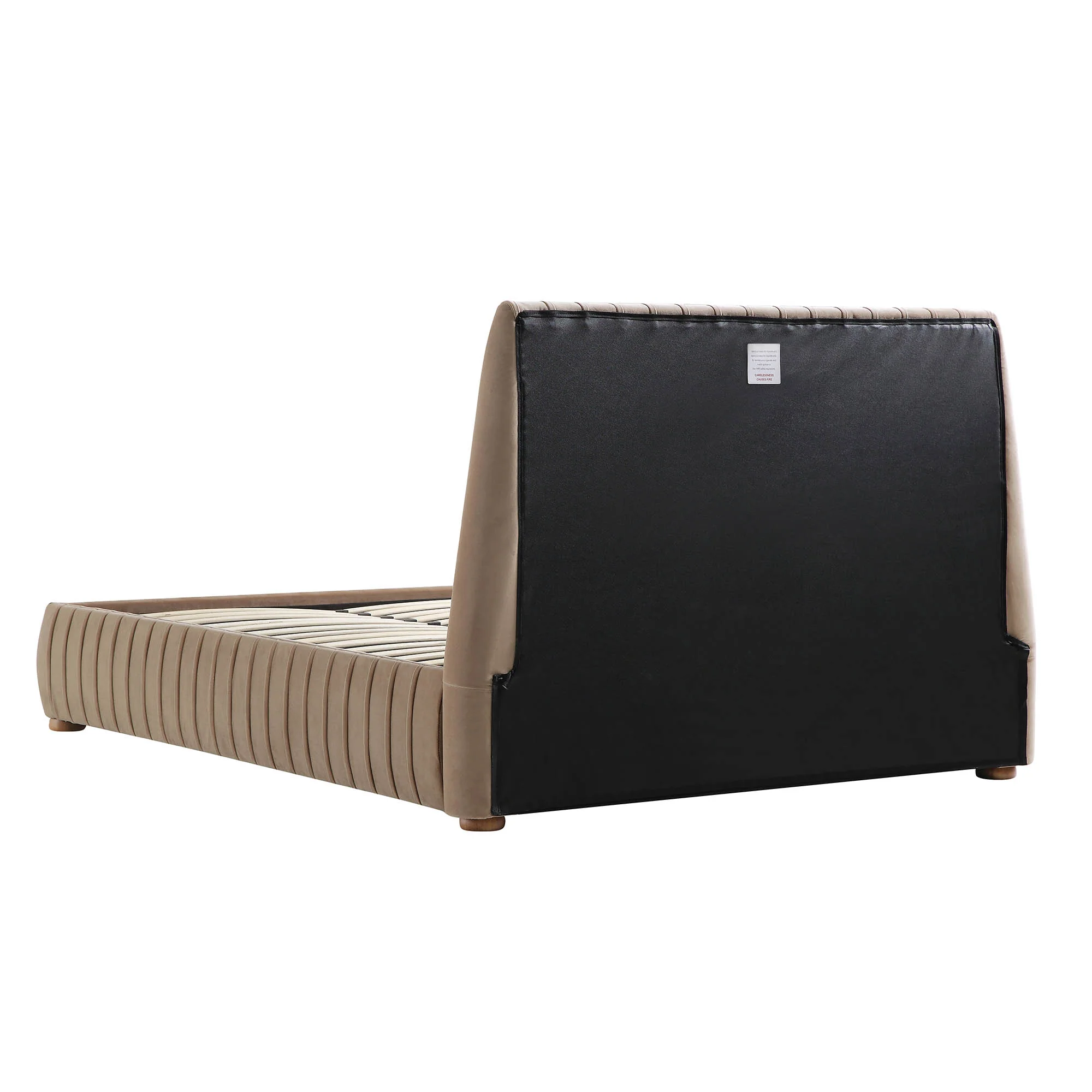 Helia Pleated Ottoman Storage Bed, Taupe Velvet - Image 11