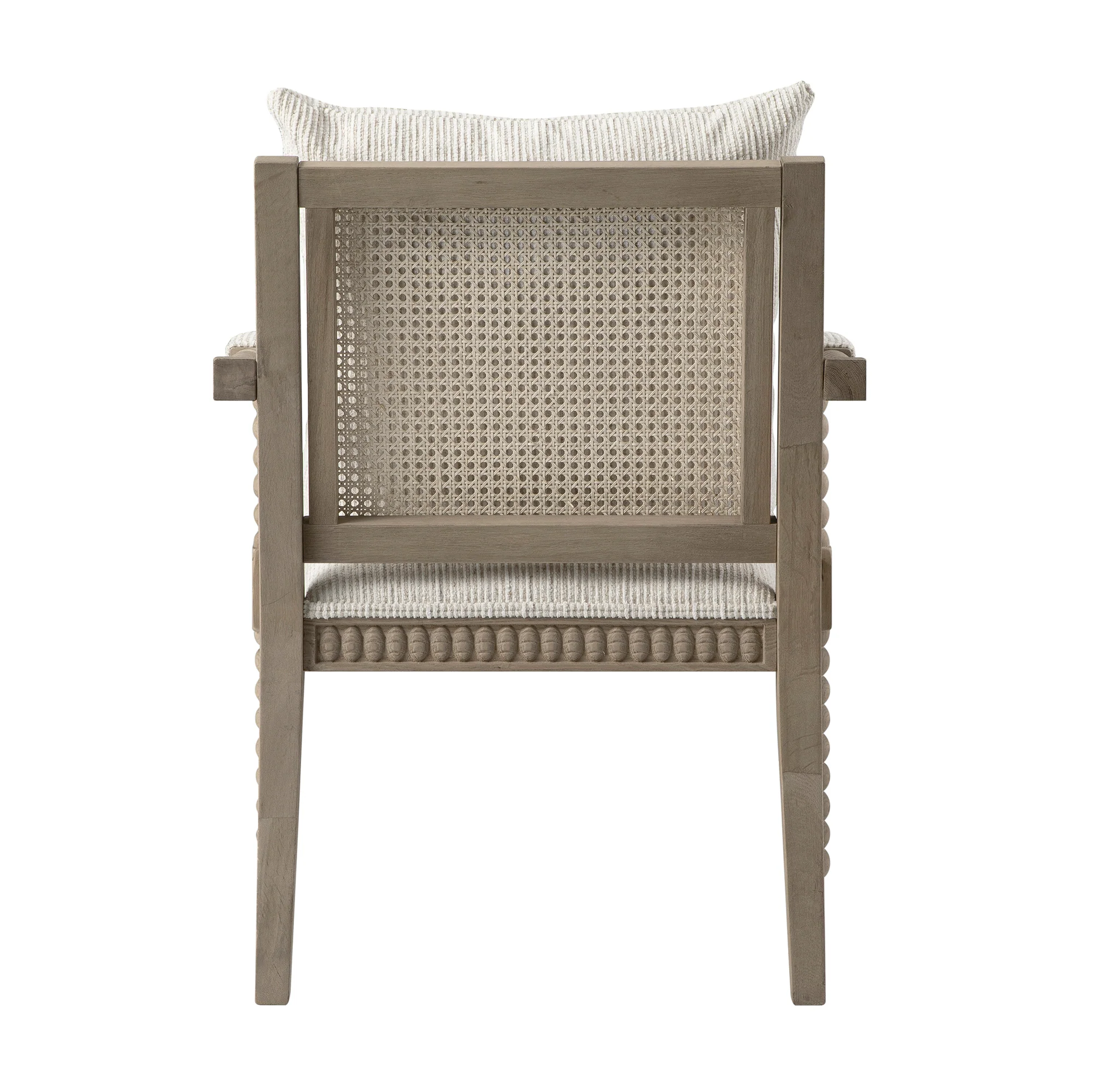 Hemingford Beige Textured Fabric Bobbin Washed Oak Armchair - Image 12