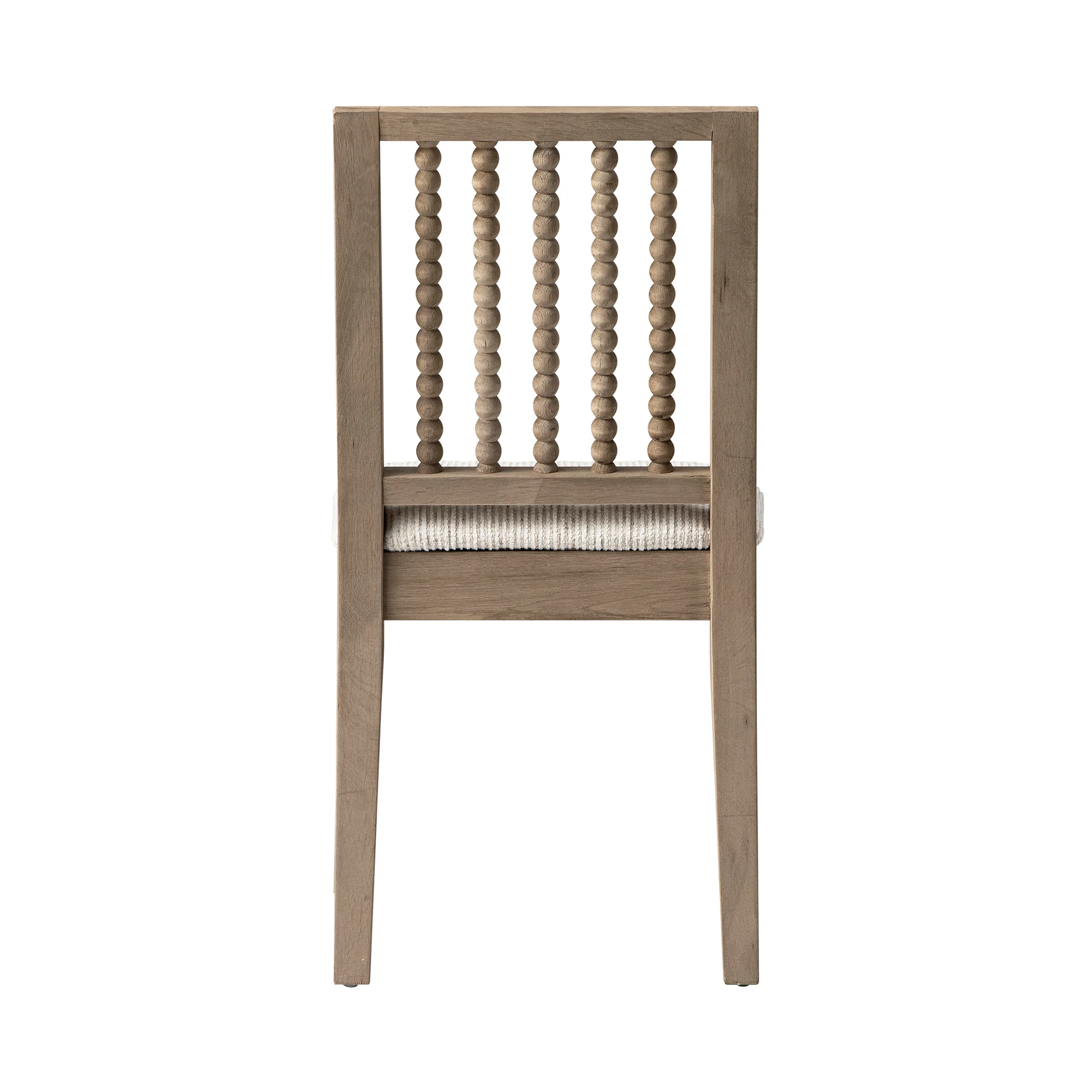 Hemingford Set of 2 Beige Textured Fabric Bobbin Spindle Washed Oak Dining Chairs - Image 10