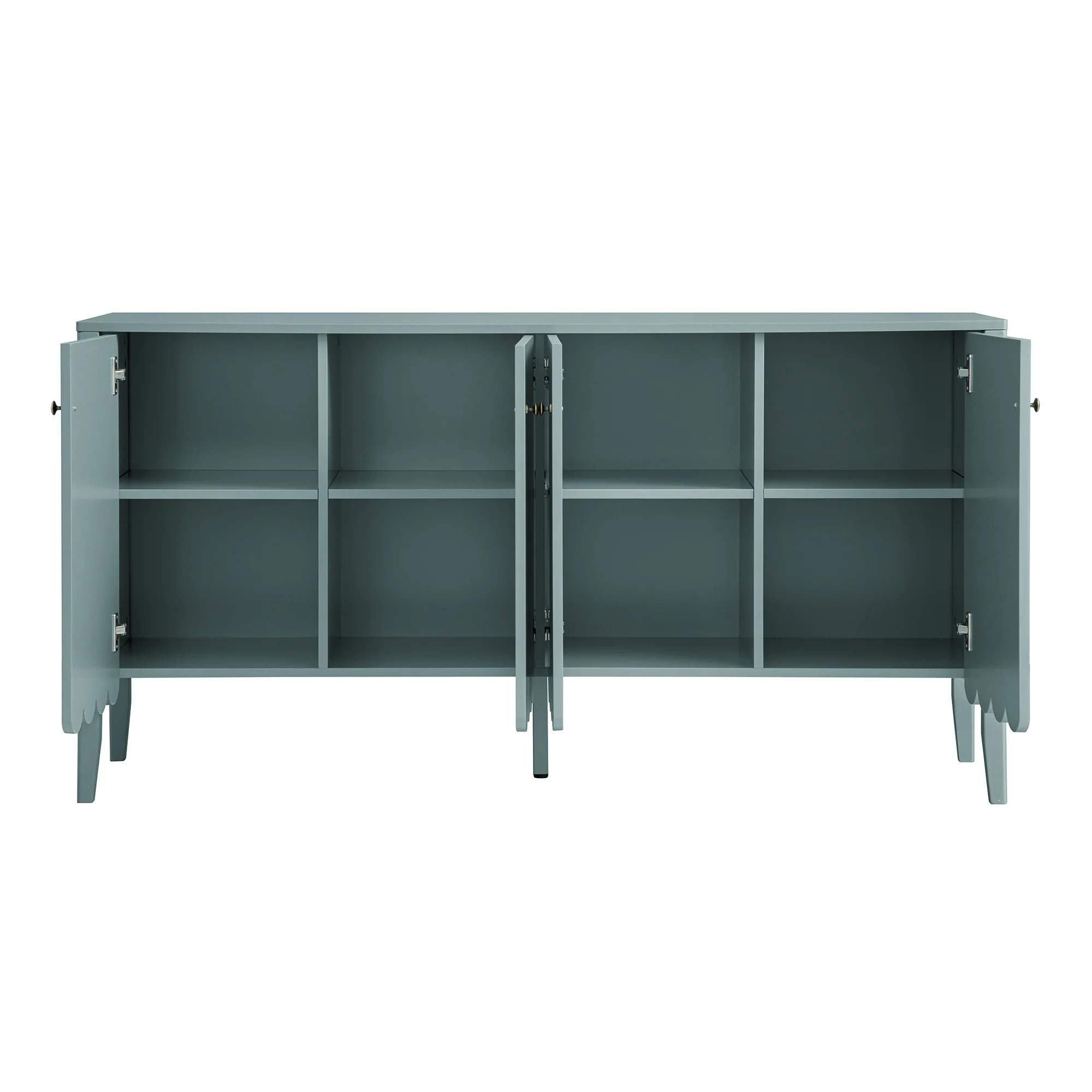 Henley Scalloped Edge 150cm Wide Sideboard, Blue Spruce - Image 11