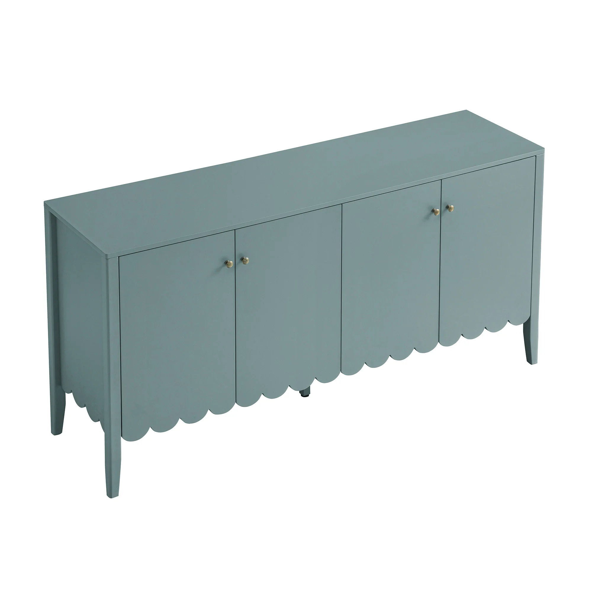 Henley Scalloped Edge 150cm Wide Sideboard, Blue Spruce - Image 12