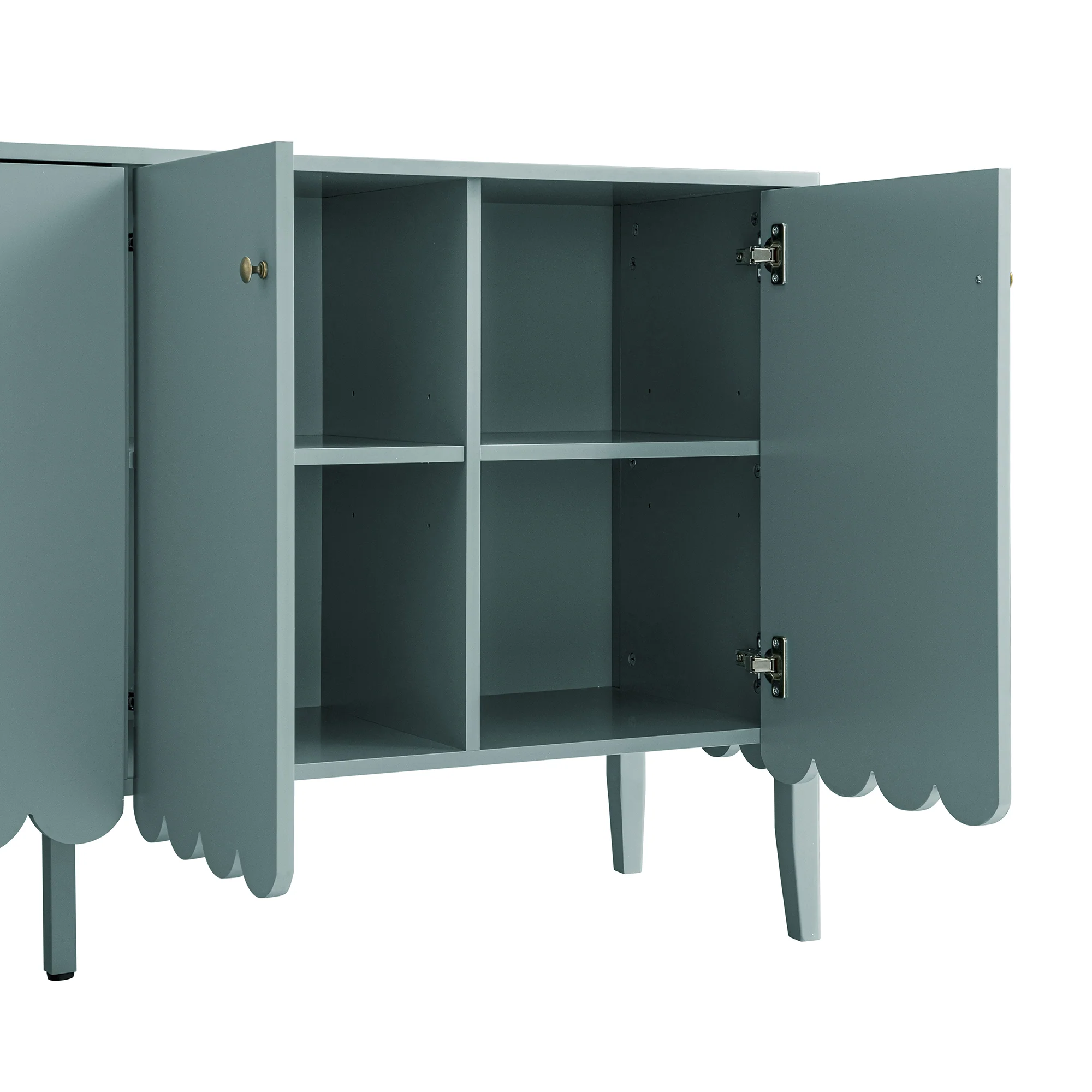 Henley Scalloped Edge 150cm Wide Sideboard, Blue Spruce - Image 17