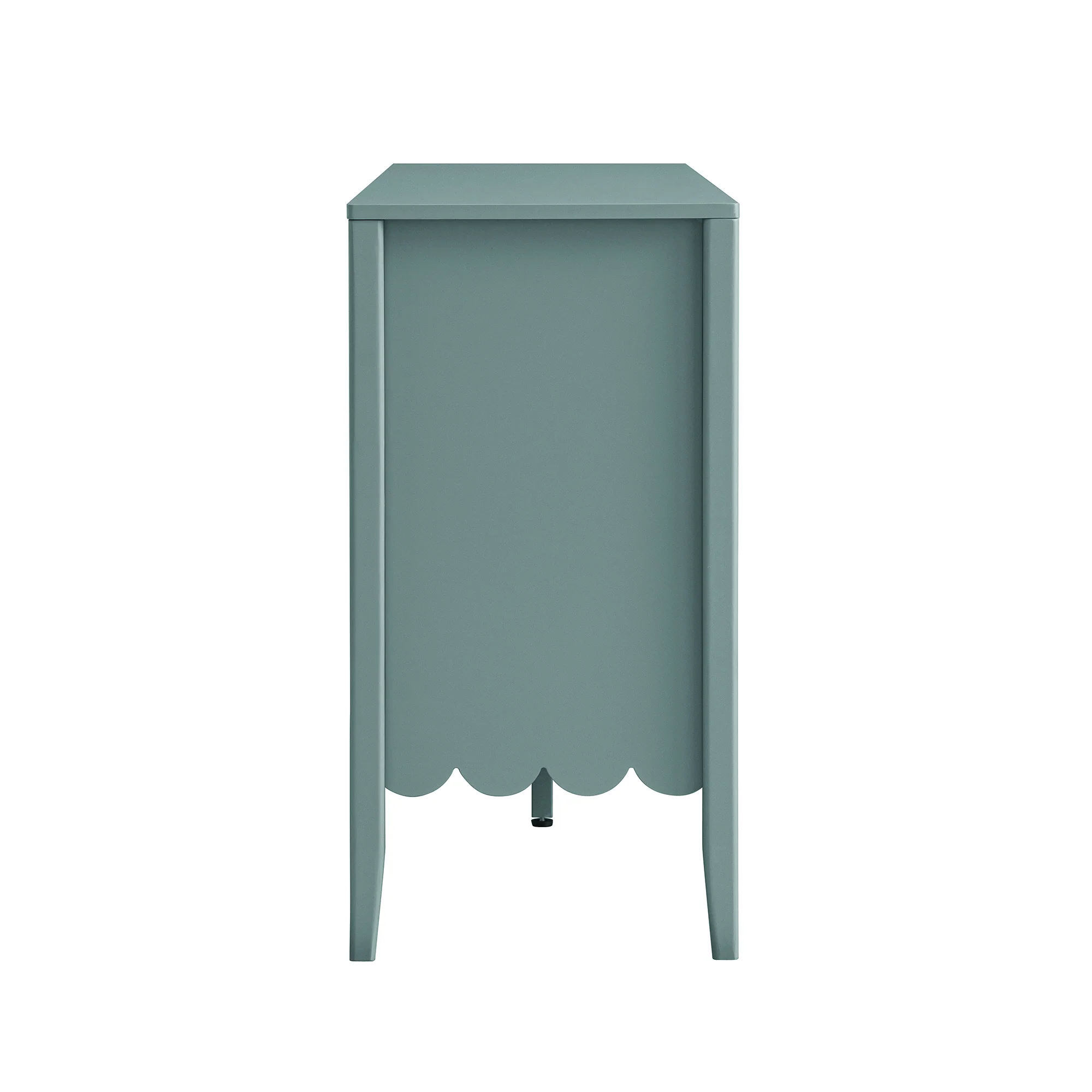 Henley Scalloped Edge 150cm Wide Sideboard with Open Shelf, Blue Spruce - Image 13