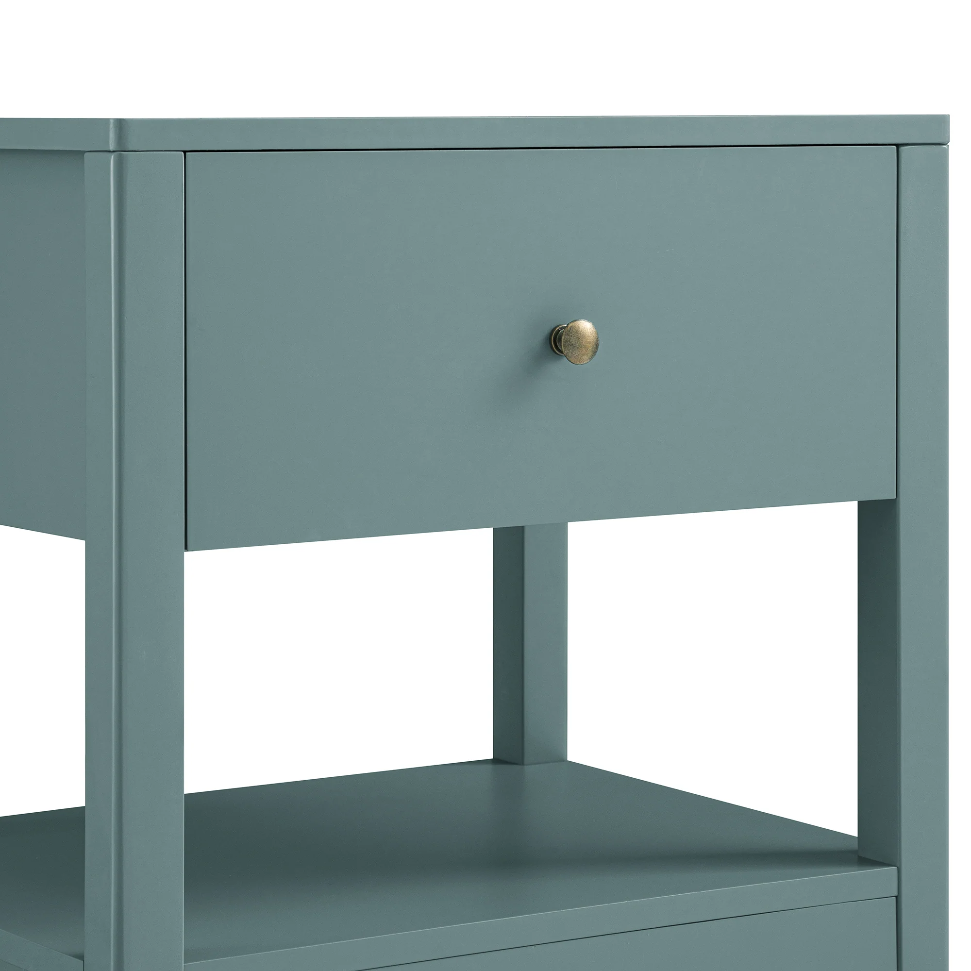 Henley Scalloped Edge Bedside Table with Drawer, Blue Spruce - Image 13