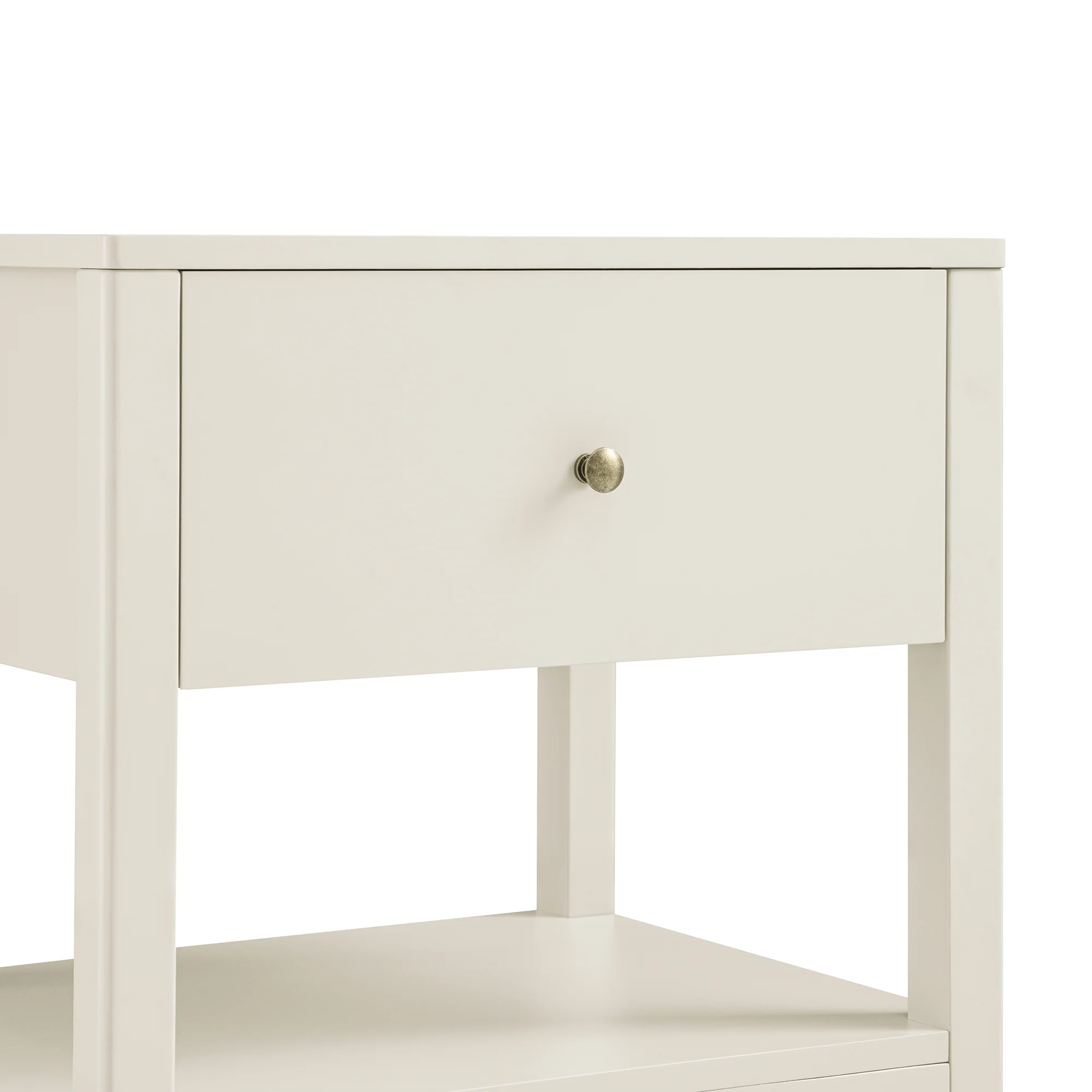 Henley Scalloped Edge Bedside Table with Drawer, Light Sand - Image 13