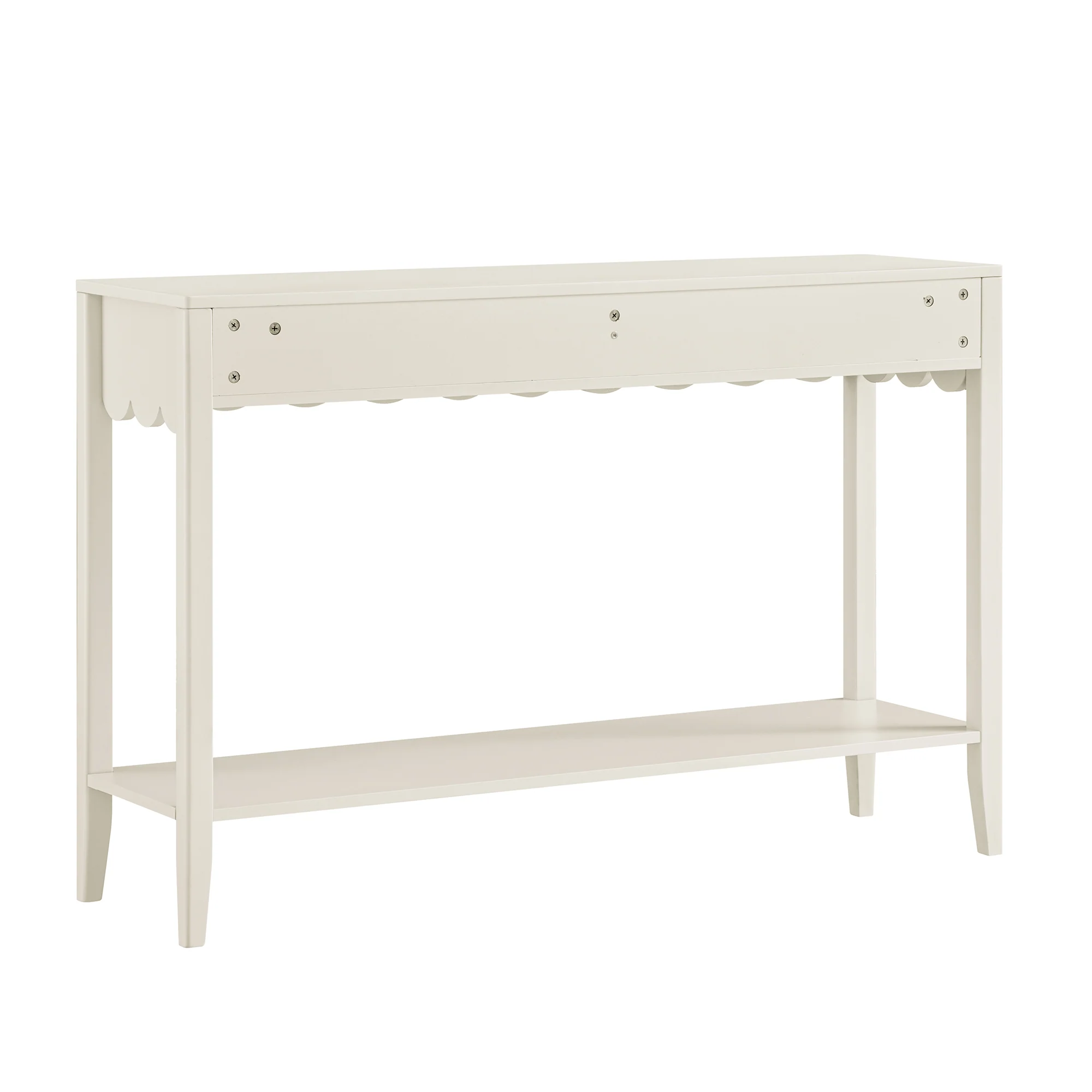 Henley Scalloped Edge Console Table, Light Sand - Image 10