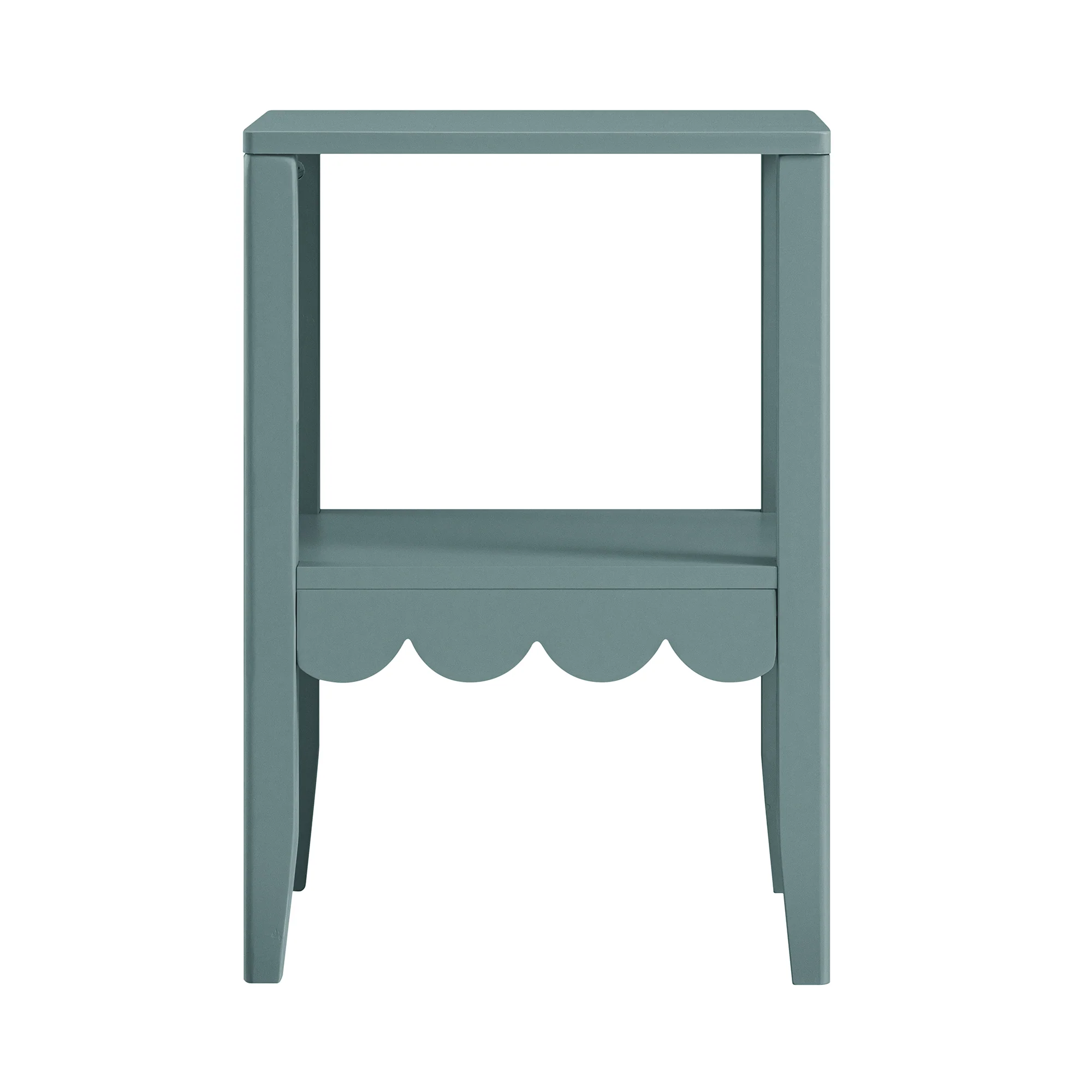 Henley Scalloped Edge Side Table, Blue Spruce - Image 5