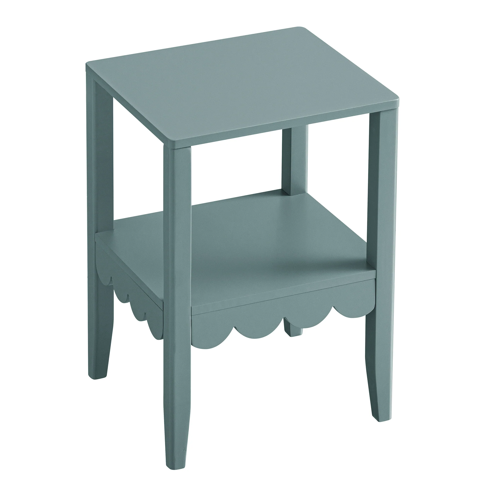 Henley Scalloped Edge Side Table, Blue Spruce - Image 8