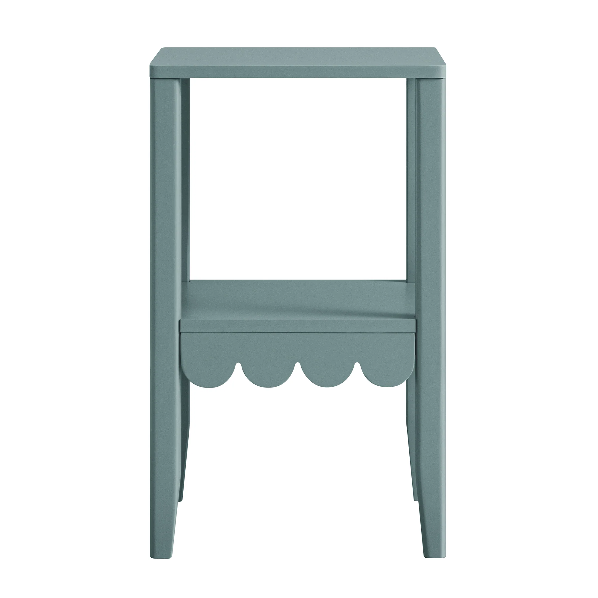 Henley Scalloped Edge Side Table, Blue Spruce - Image 9