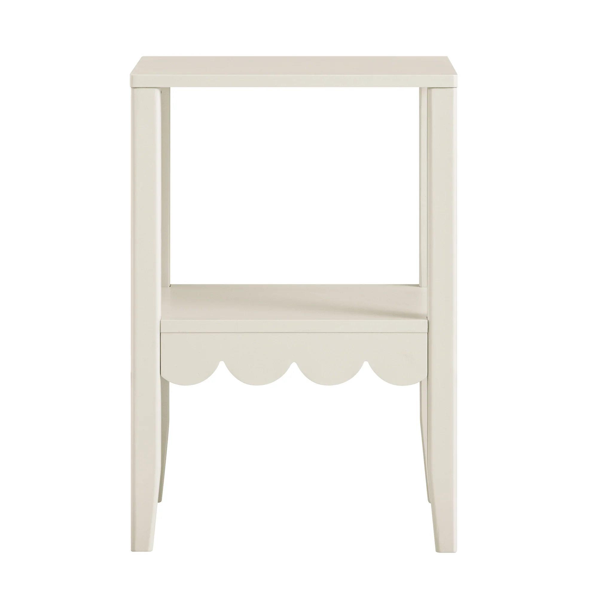 Henley Scalloped Edge Side Table, Light Sand - Image 5