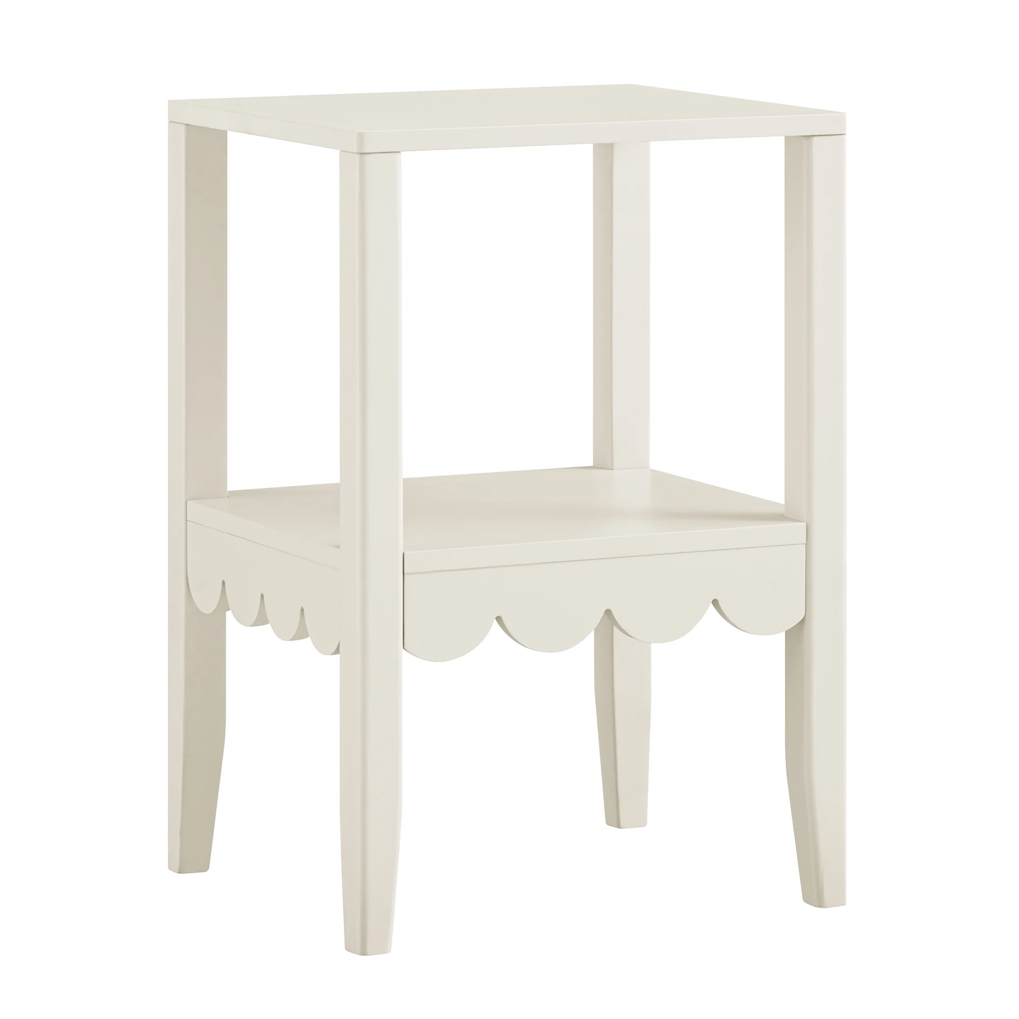 Henley Scalloped Edge Side Table, Light Sand - Image 6