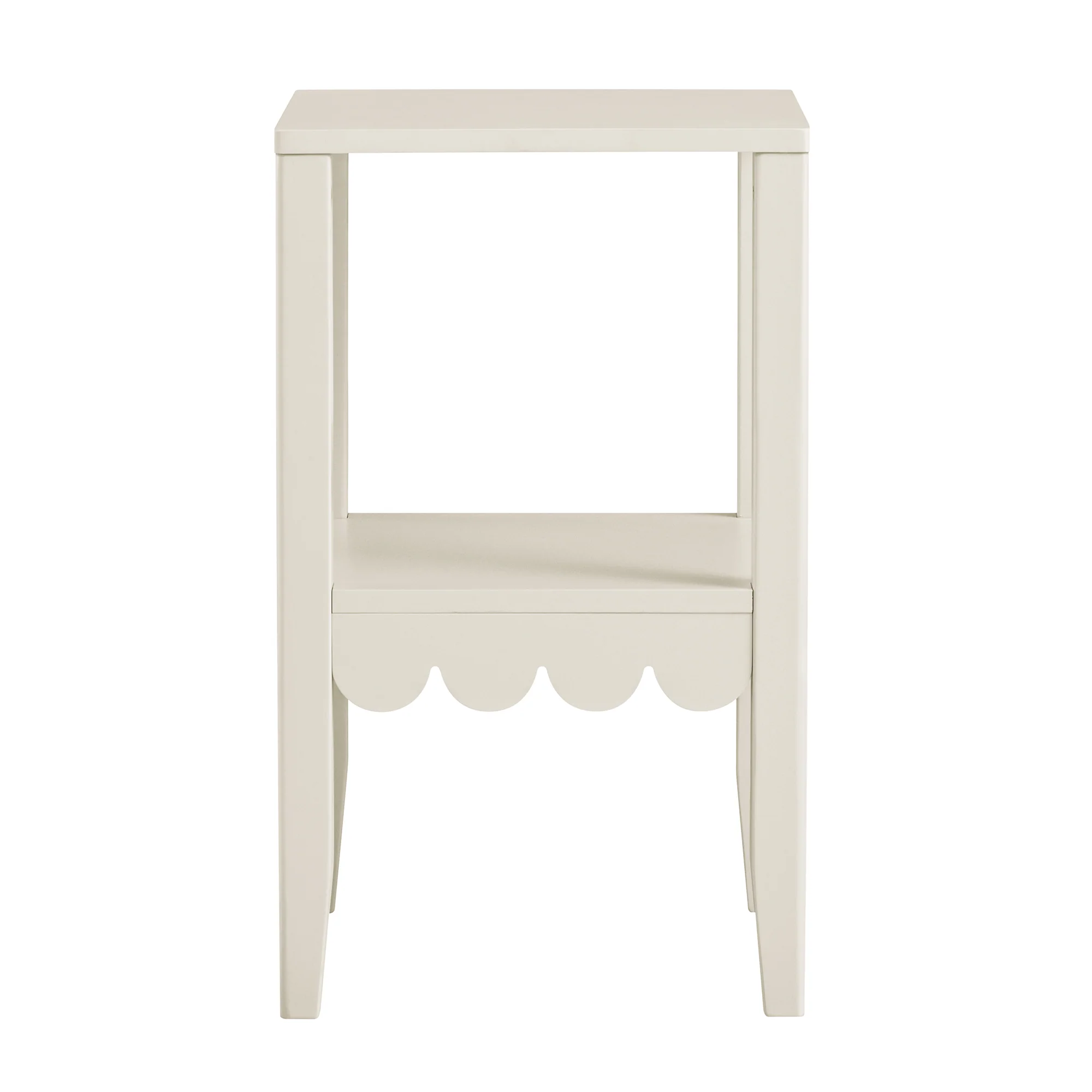 Henley Scalloped Edge Side Table, Light Sand - Image 9