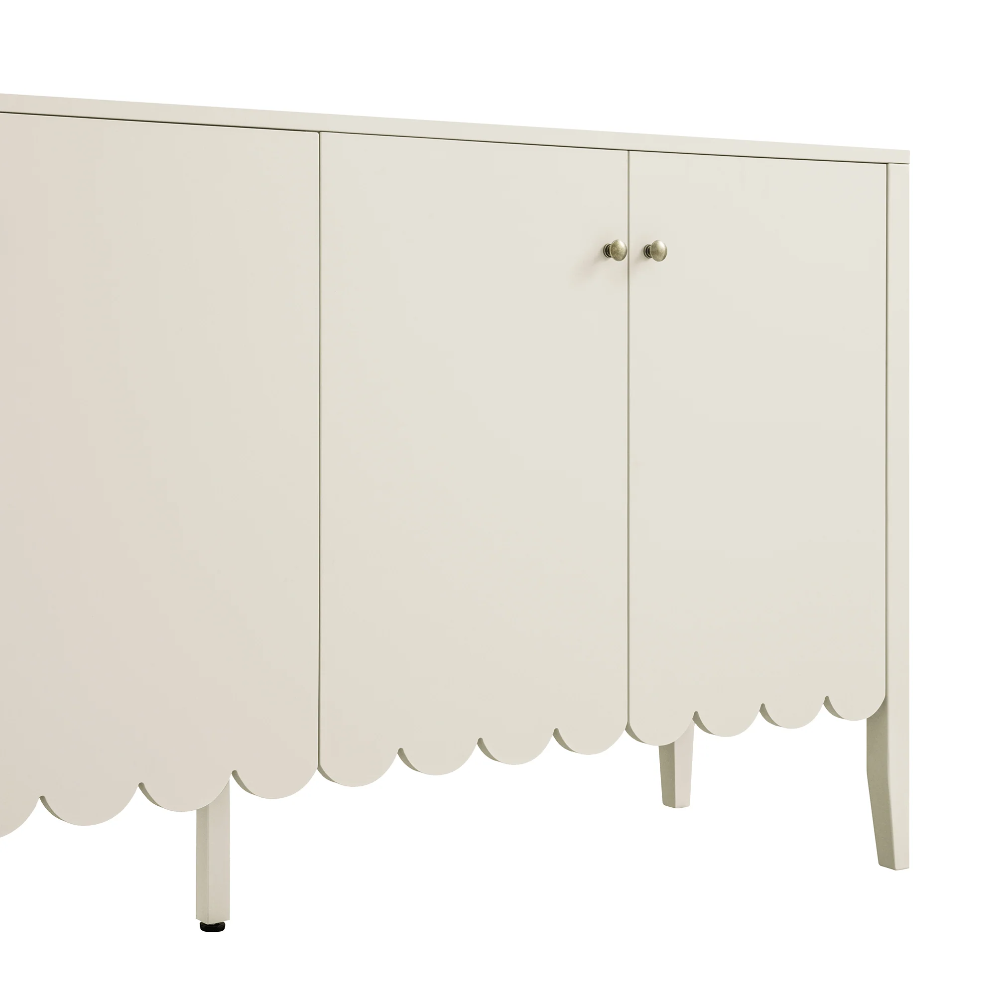 Henley Scalloped Edge 150cm Wide Sideboard, Light Sand - Image 14