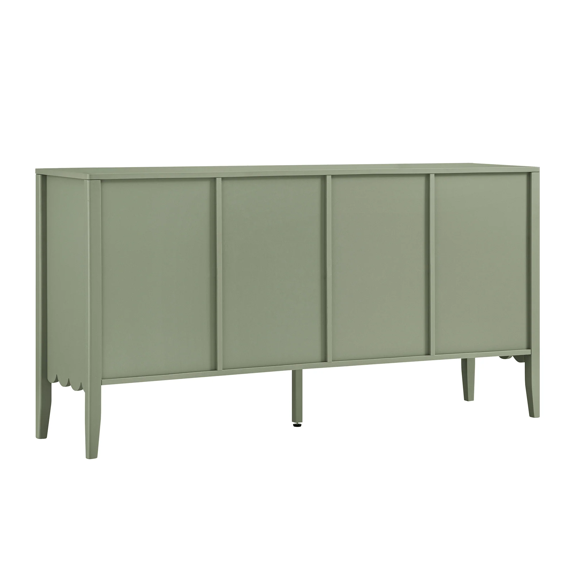 Henley Scalloped Edge 150cm Wide Sideboard, Sage Green - Image 12