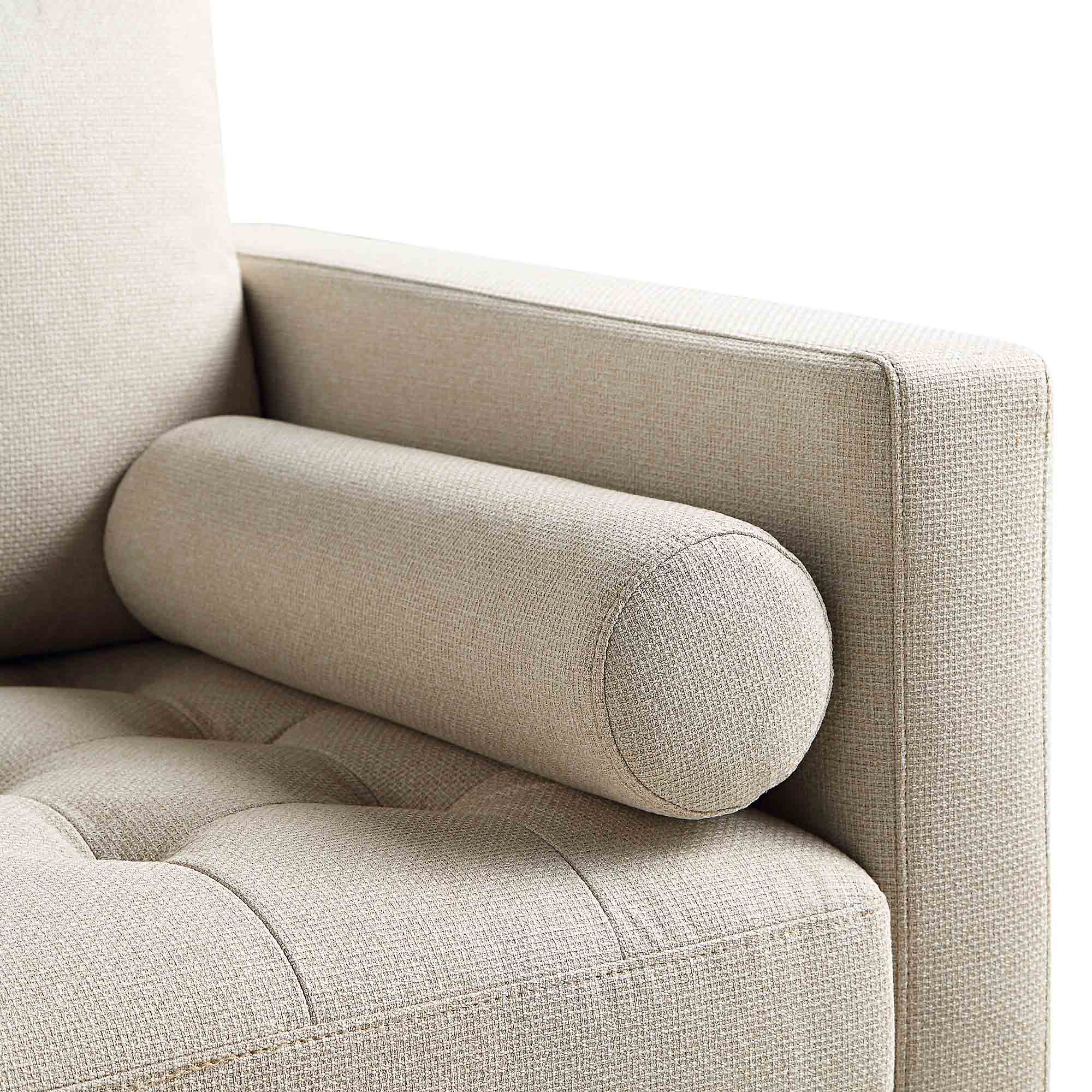 Henrietta 2-Seater Sofa, Beige Woven Fabric - Image 12