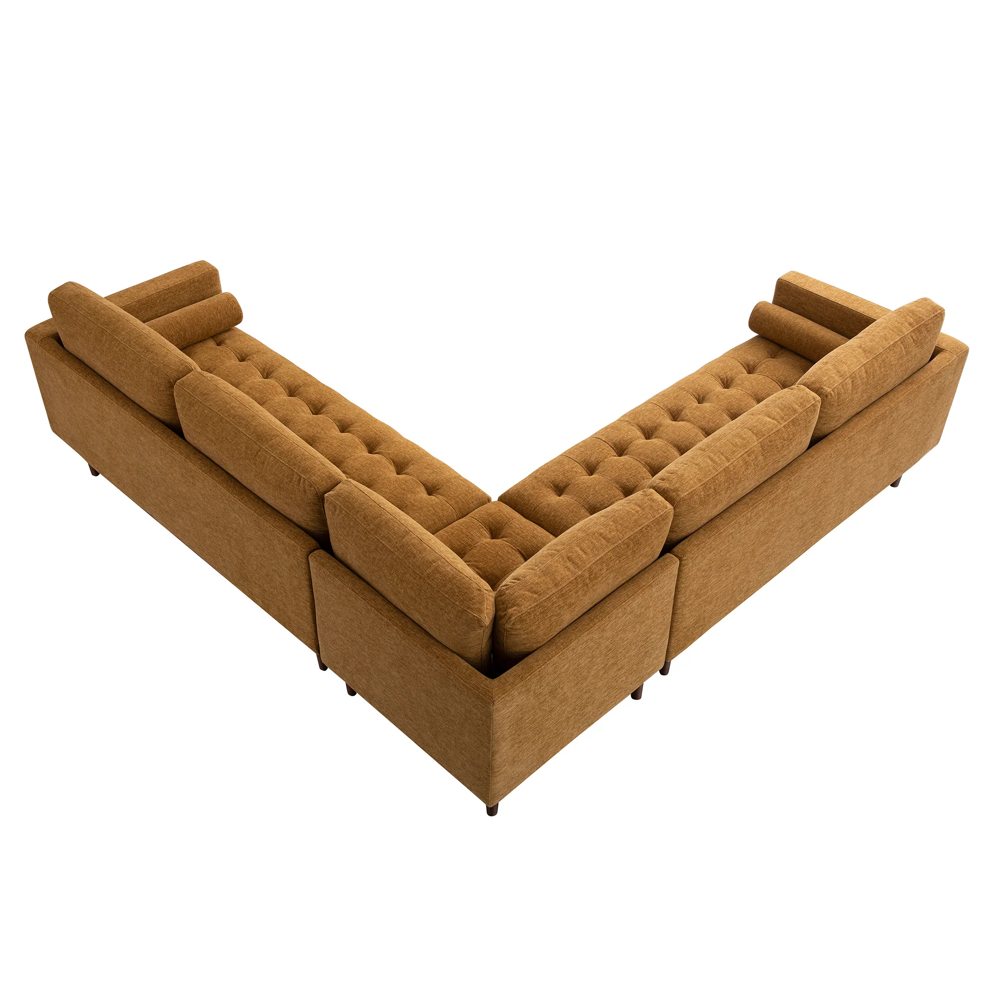 Henrietta 5+Seater Corner Sofa, Spiced Honey Chenille - Image 13
