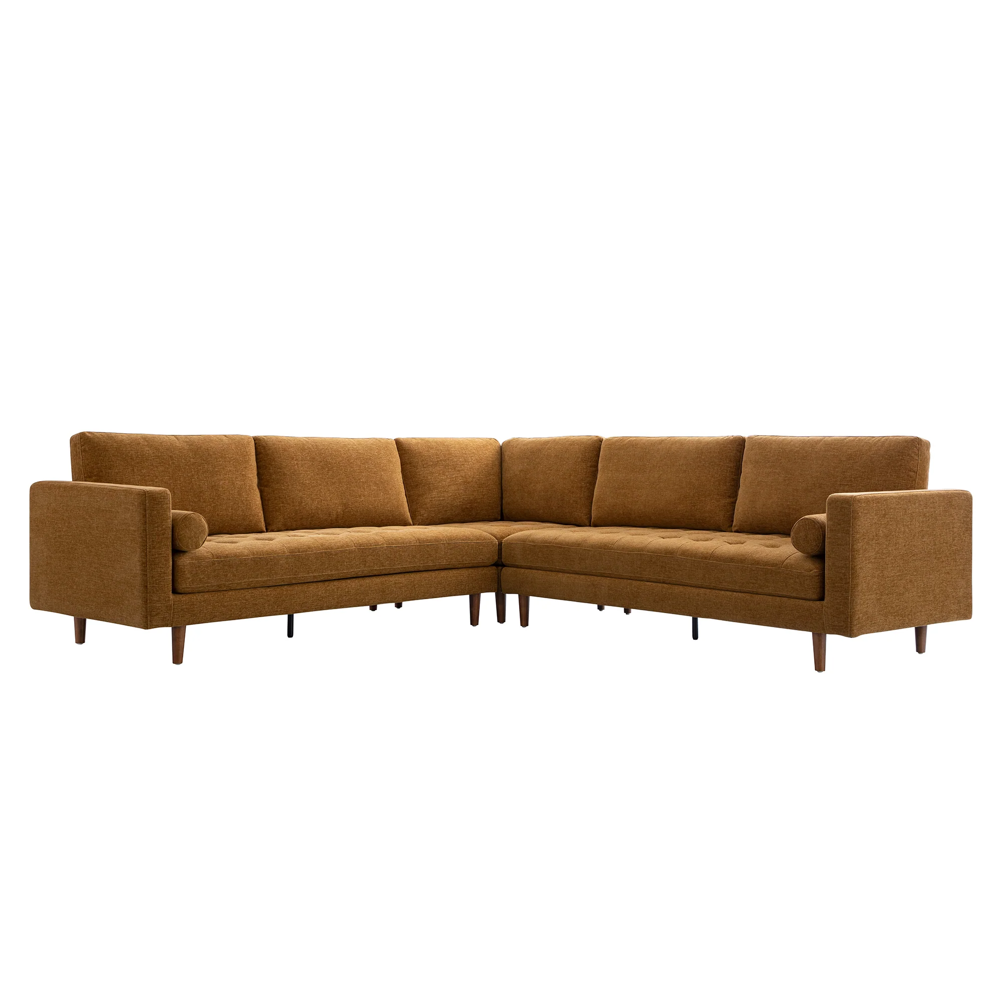 Henrietta 5+Seater Corner Sofa, Spiced Honey Chenille - Image 8