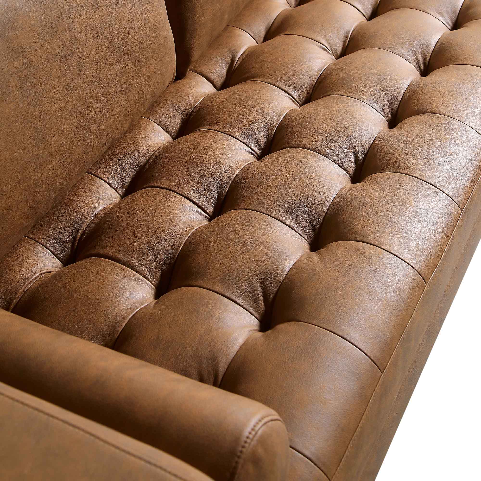 Henrietta 5+Seater Corner Sofa, Tan Faux Suede - Image 14